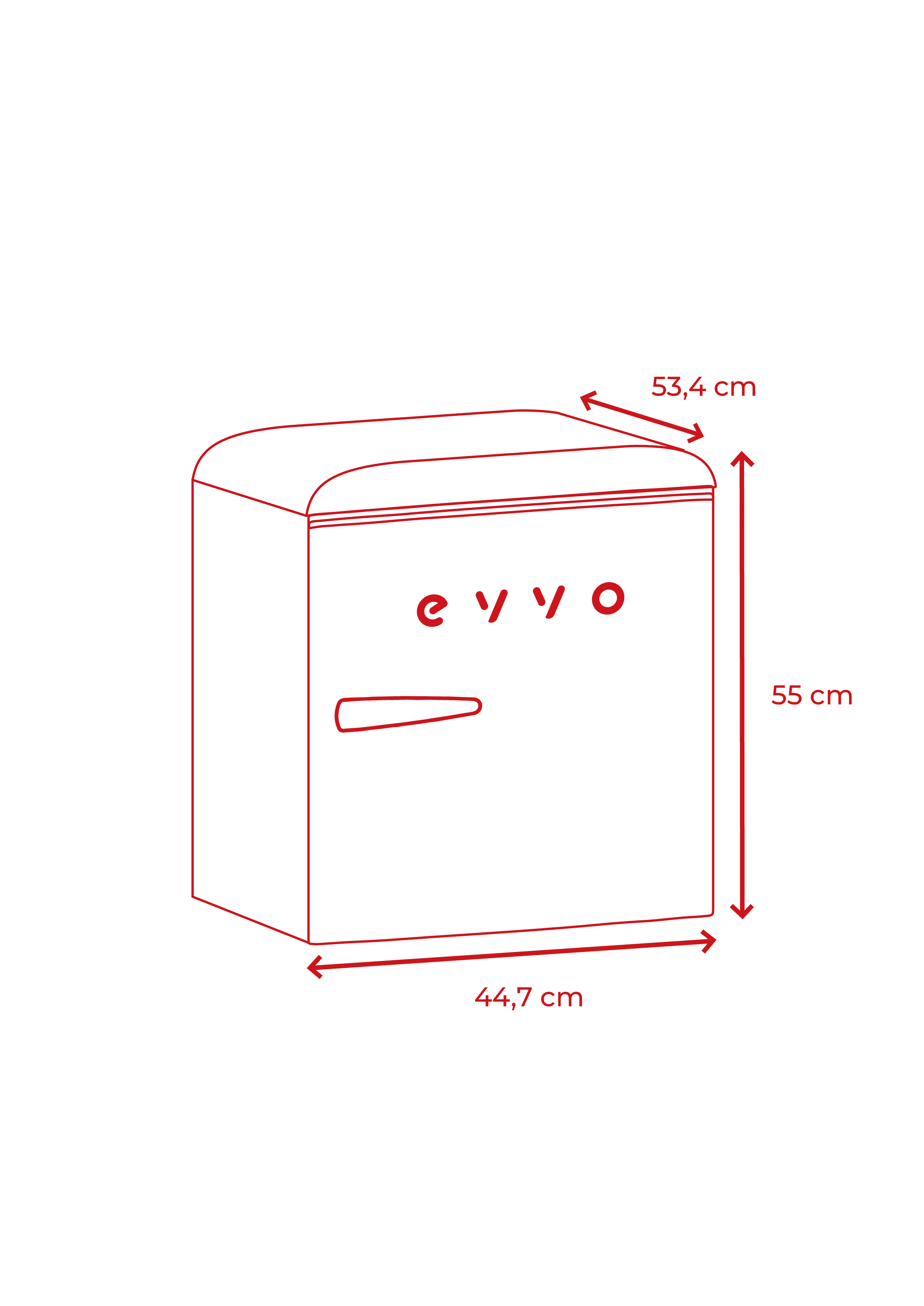 Frigorífico Mini Evvo F20 Retro