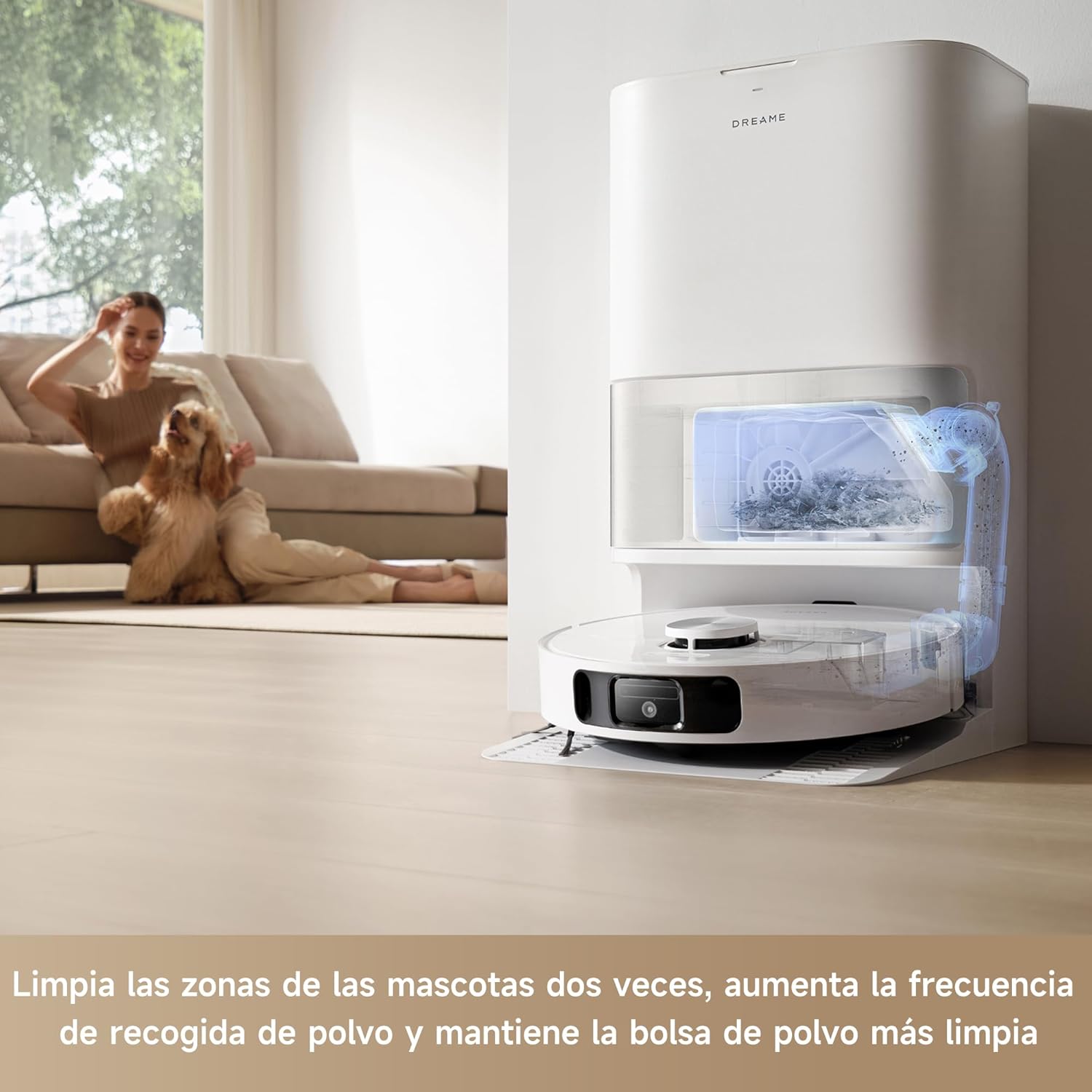 DREAME L10s Ultra Gen 2 Robot Aspirador y Fregasuelos con RoboSwing MopExtend, 10000 Pa, Modo para Mascotas, Estación Base Automática, 32 Ajustes de Nivel de Agua, Limpieza de Alfombras Versátil