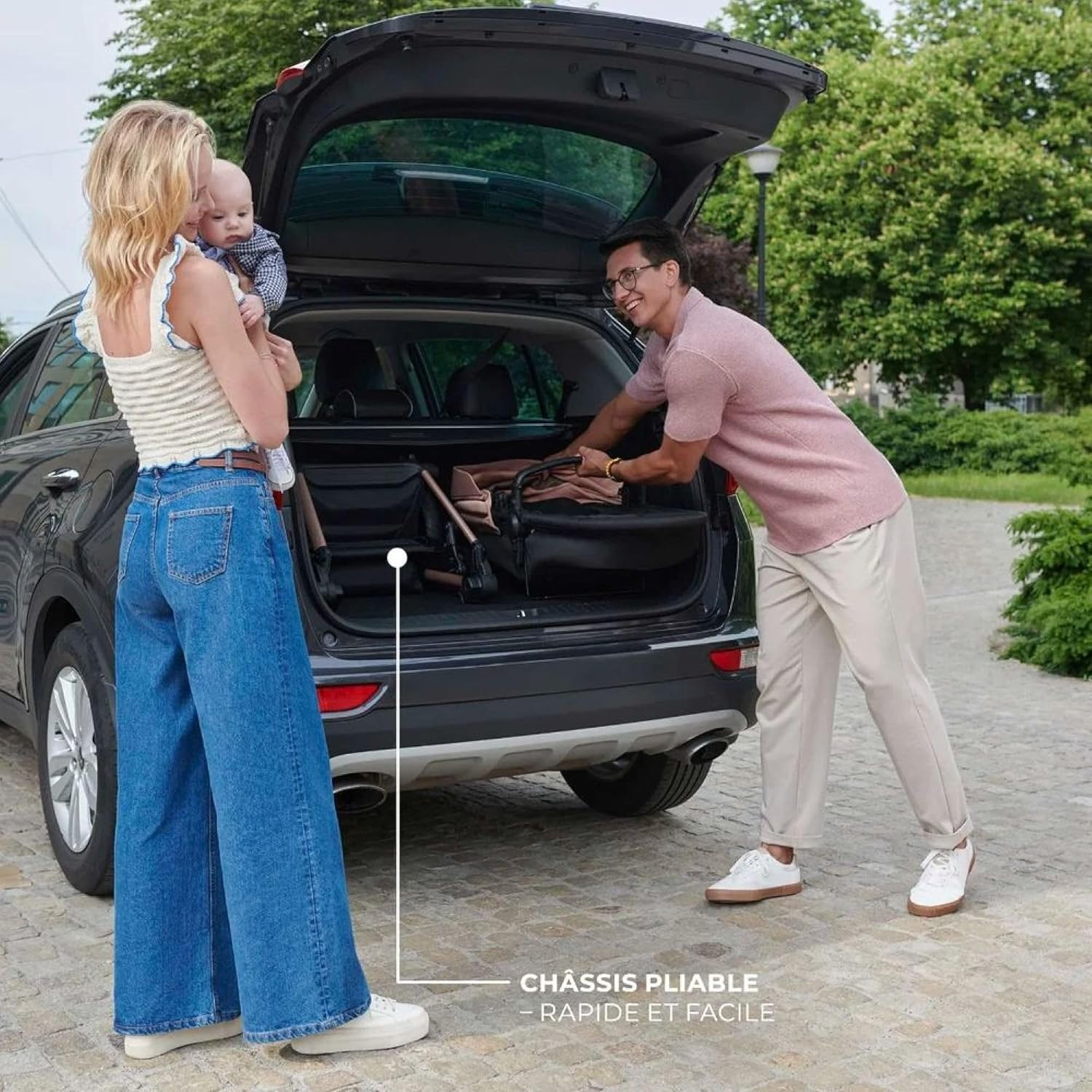 Kinderkraft MOOV2 Silla de Coche 3 en 1, EVA, Mink PRO I-Size, Sistema de Viaje, Cochecito para Bebé, Silla de Paseo, Plegable, para Recién Nacido, Desde el Nacimiento hasta los 3 Años, Gris