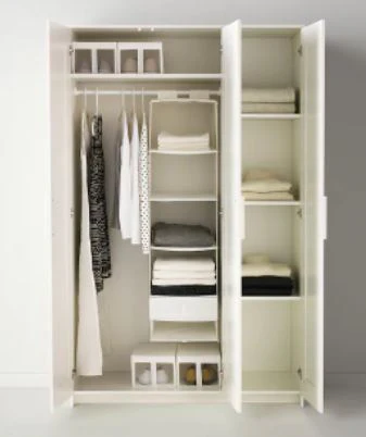 IKEA Clóset con 3 puertas BRIMNES, blanco, 117x190 cm