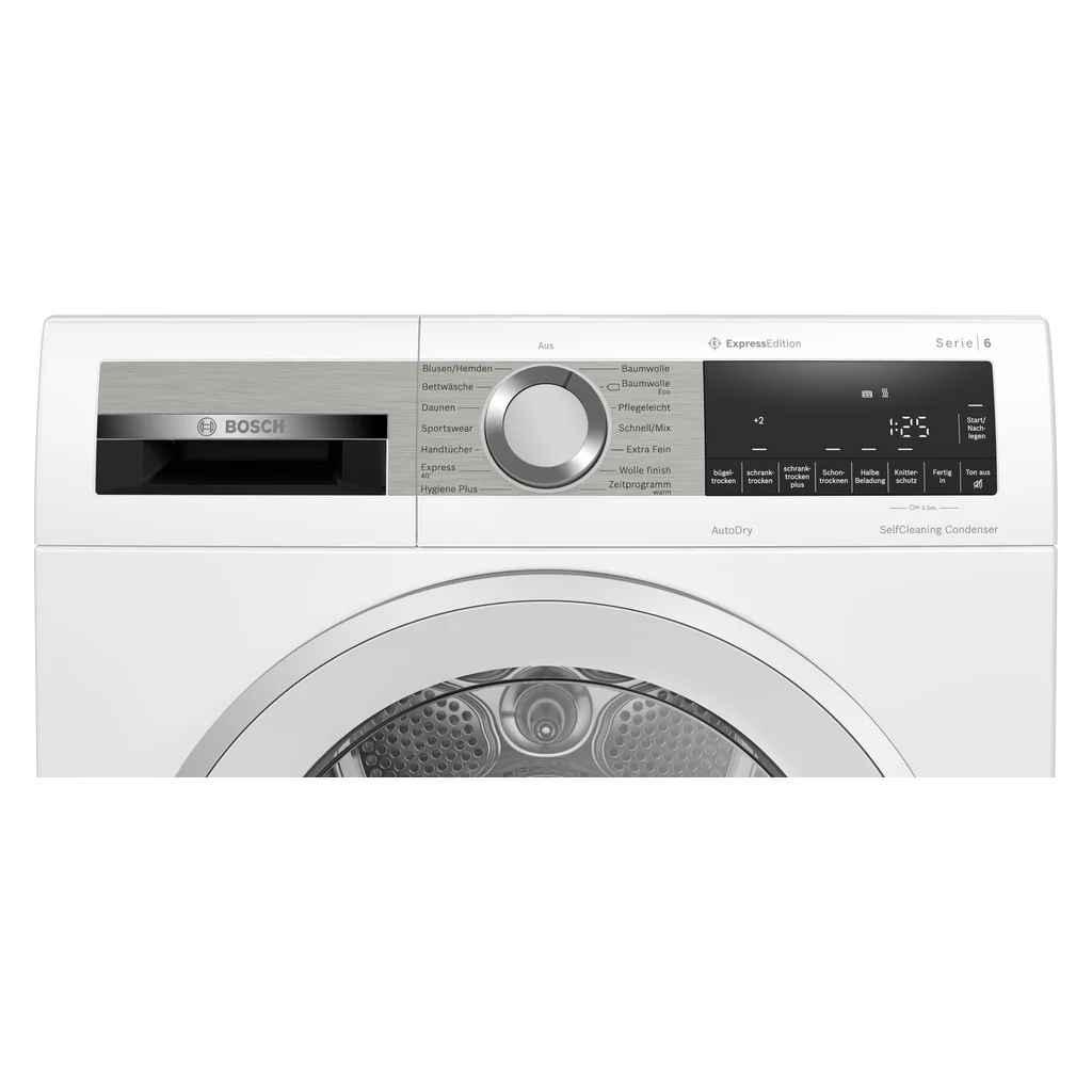 2025 Secadora de bomba de calor Bosch Serie 6 WQG235DH0 8 kg blanco A+++
