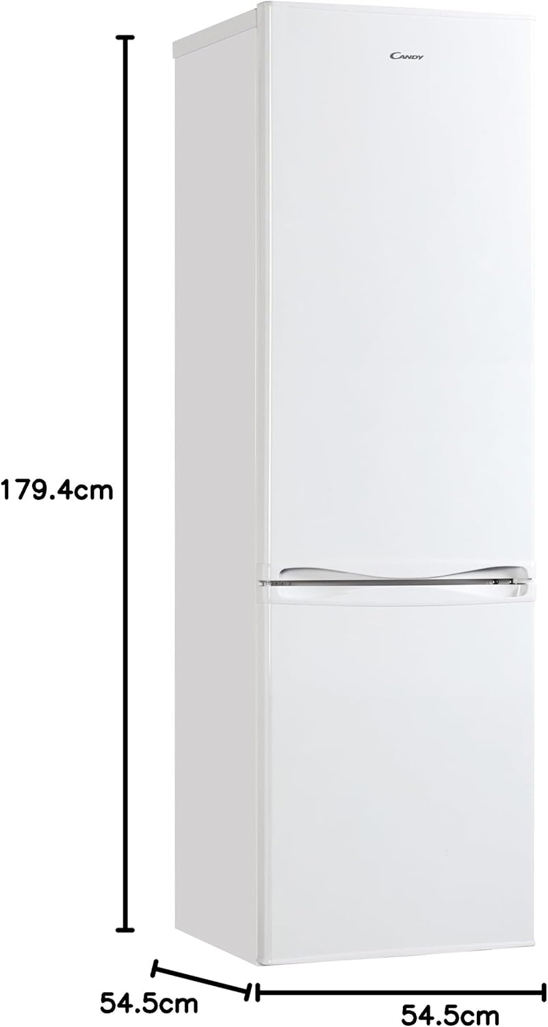 Candy CCG1S 518EW - Frigorífico Combi, Ancho 55cm, Altura 1,80m, 252L, Cajón Verdulero, Control Mecánico de la temperatura, Iluminación LED, Puerta Reversible, 41DB, Blanco