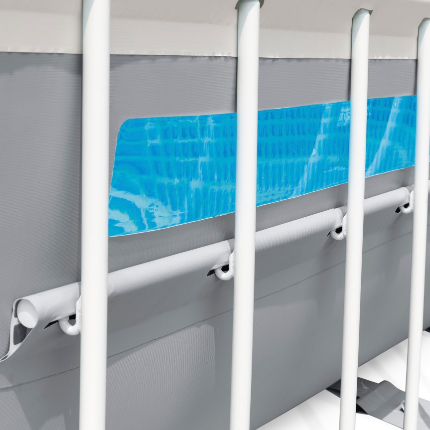 PACK PISCINA DESMONTABLE RECTANGULAR CLEARVIEW 4 METROS 4 ACCESORIOS Y 4 HINCHABLES
