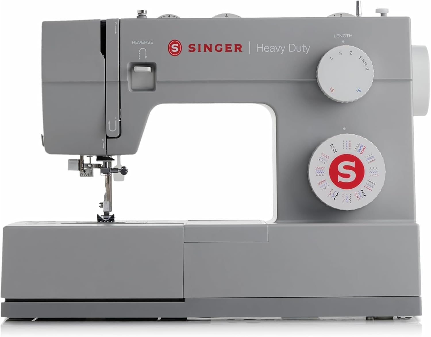 Singer Heavy Duty 4432 Máquina de Coser Mecánica, 32 Puntadas, Motor Potente, Ojal Automático, Enhebrador Automático, Placa de Refuerzo de Acero Inoxidable