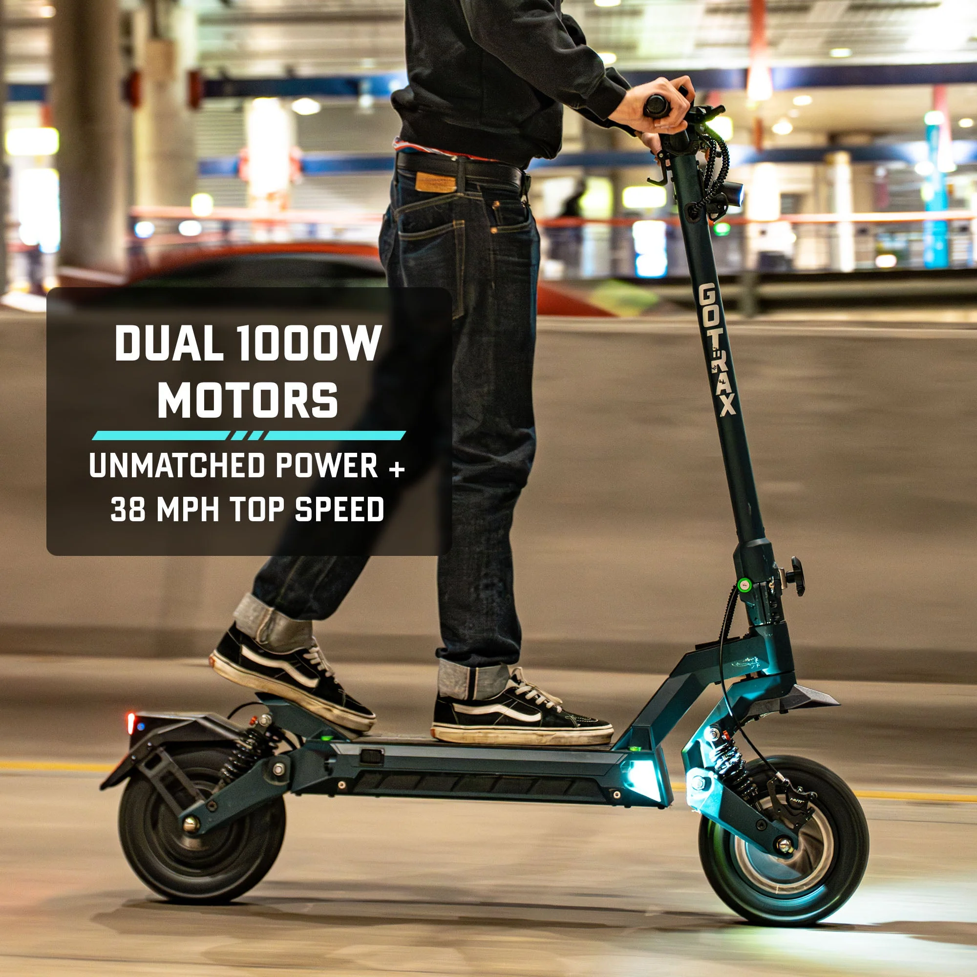 2025 Gotrax GX3 Patinete Eléctrico Todoterreno – Doble Motor Potente, Velocidad Máxima 64 km/h, Neumáticos Todoterreno
