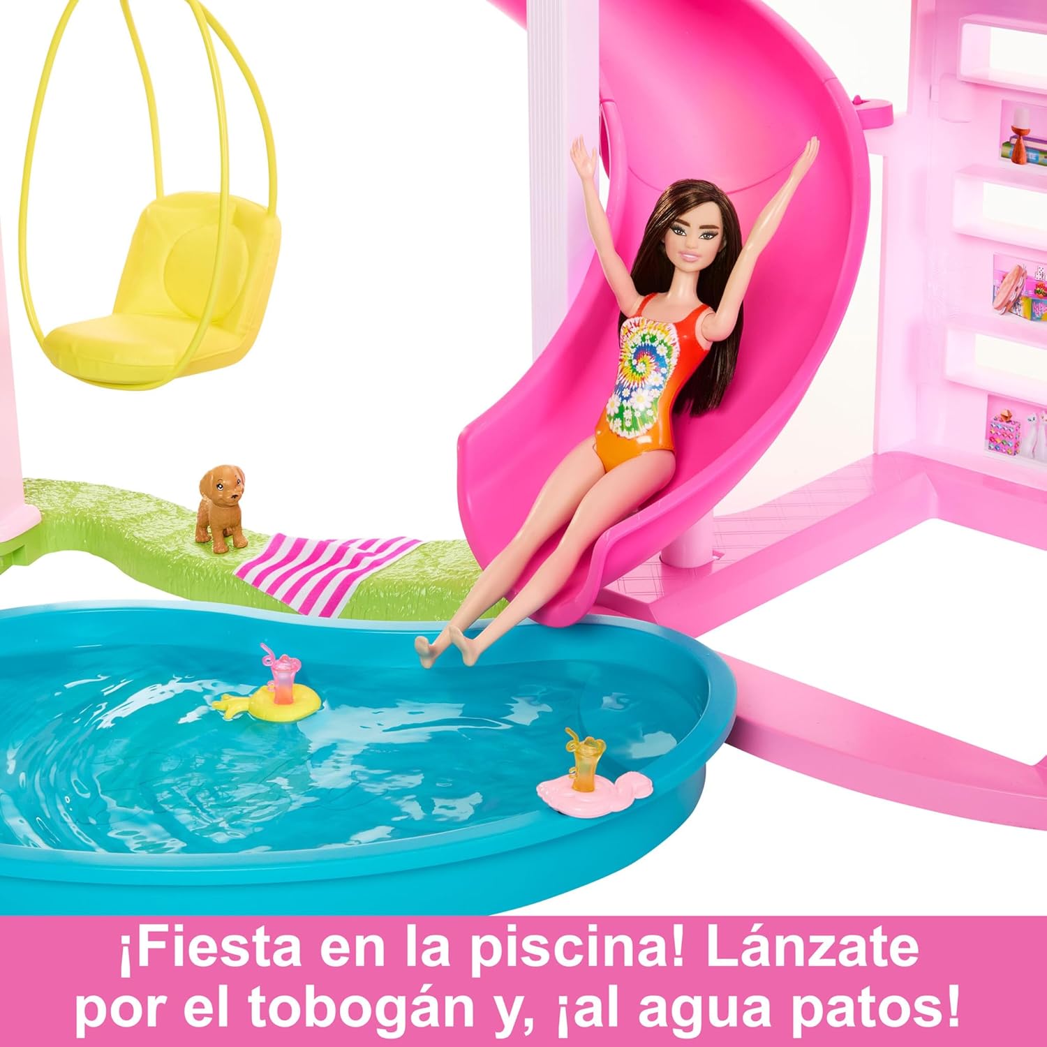 Barbie Dreamhouse 2023 Casa para muñecas de juguete de 3 plantas con +75 muebles y accesorios, +3 años (Mattel HMX10)