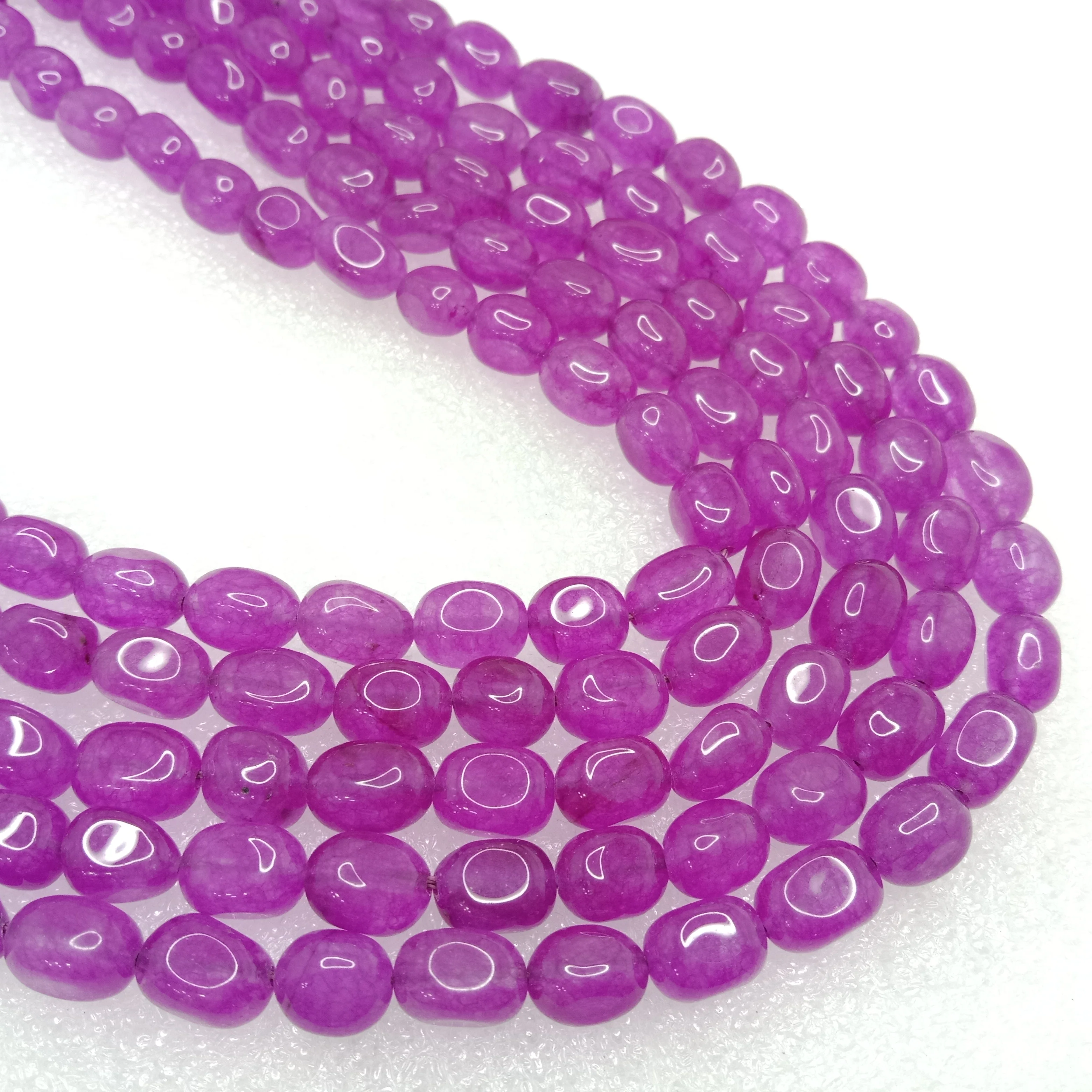 Light Purple High quality tumble stone beads 1 string