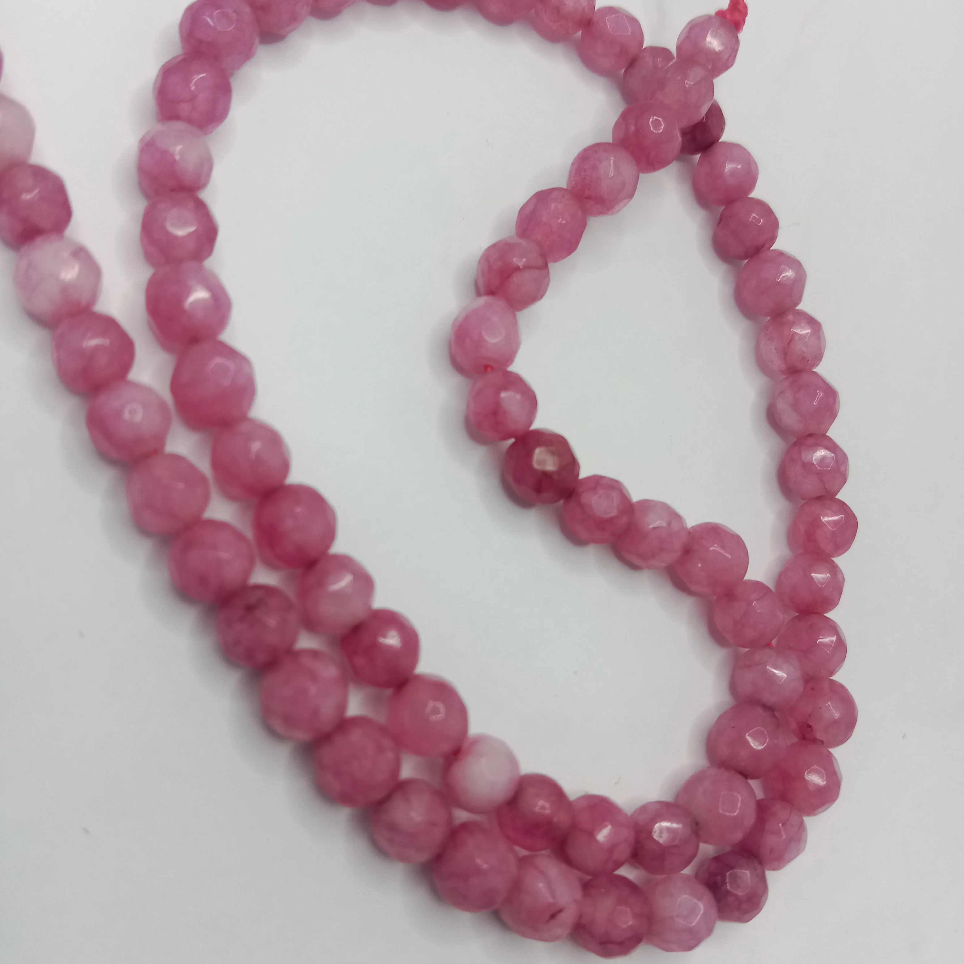 Light Shaded pink High Quality agate Round Beads 4mm 1 string