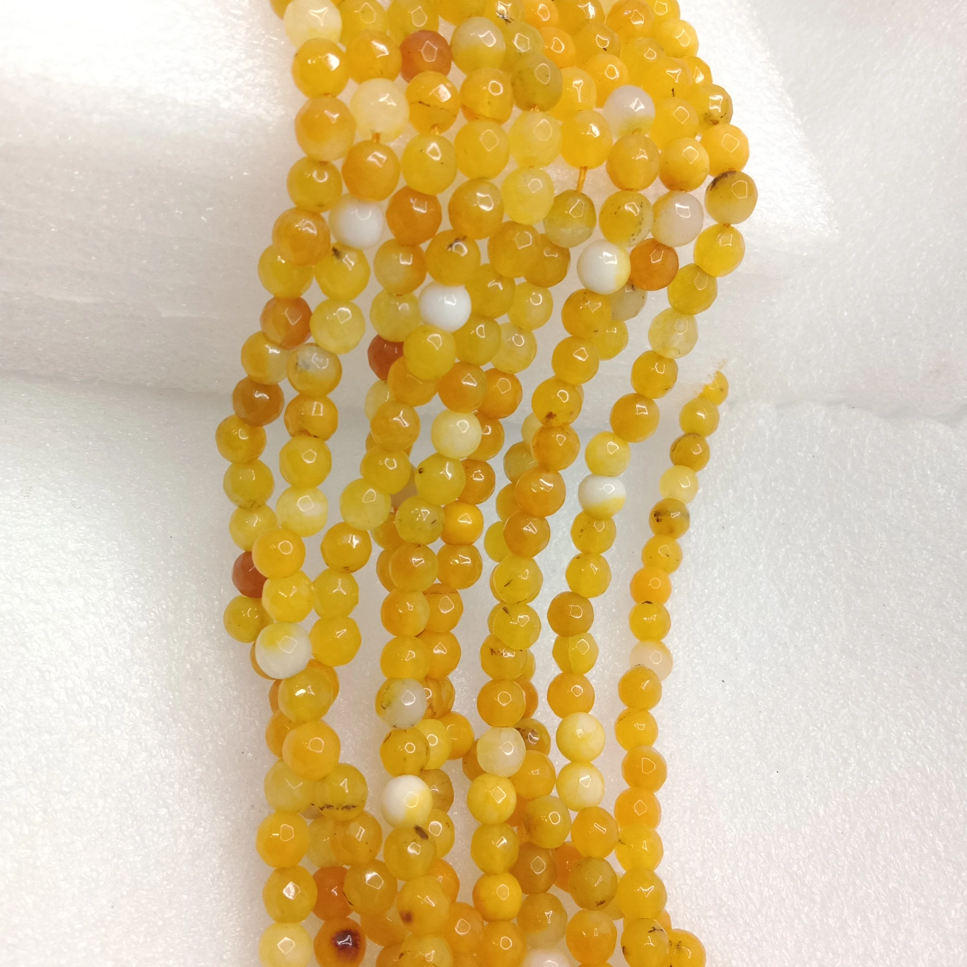 Mix yellow High Quality agate Round Beads 6mm 1 string(60pcs