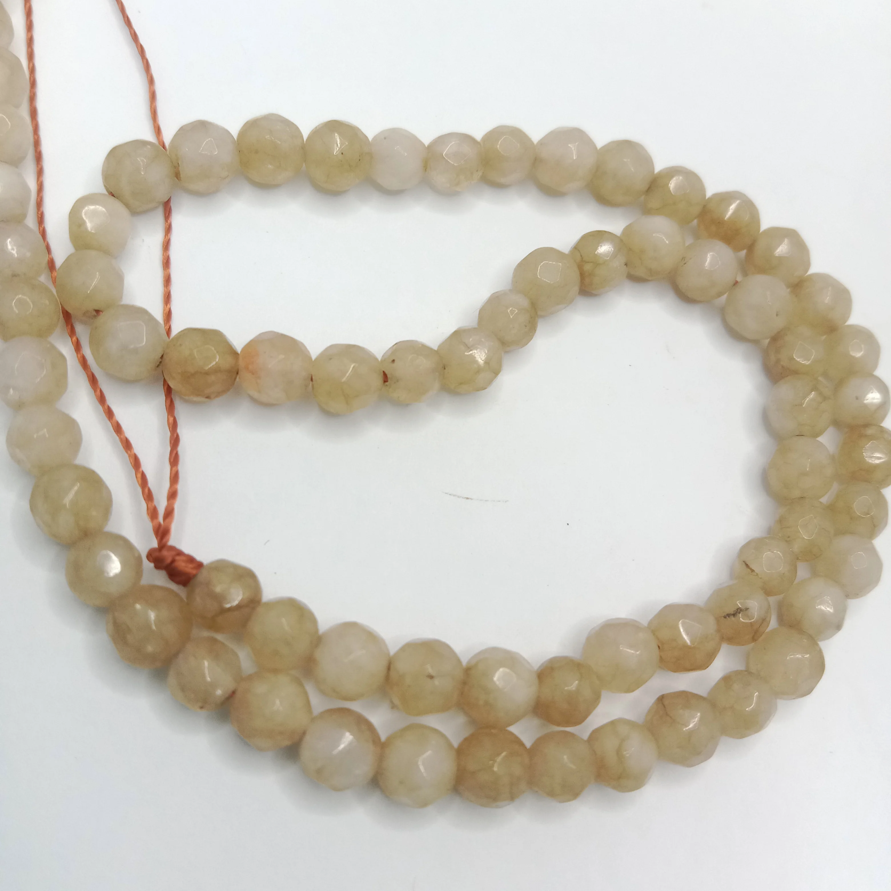 Shaded brown High Quality agate Round Beads 4mm 1 string