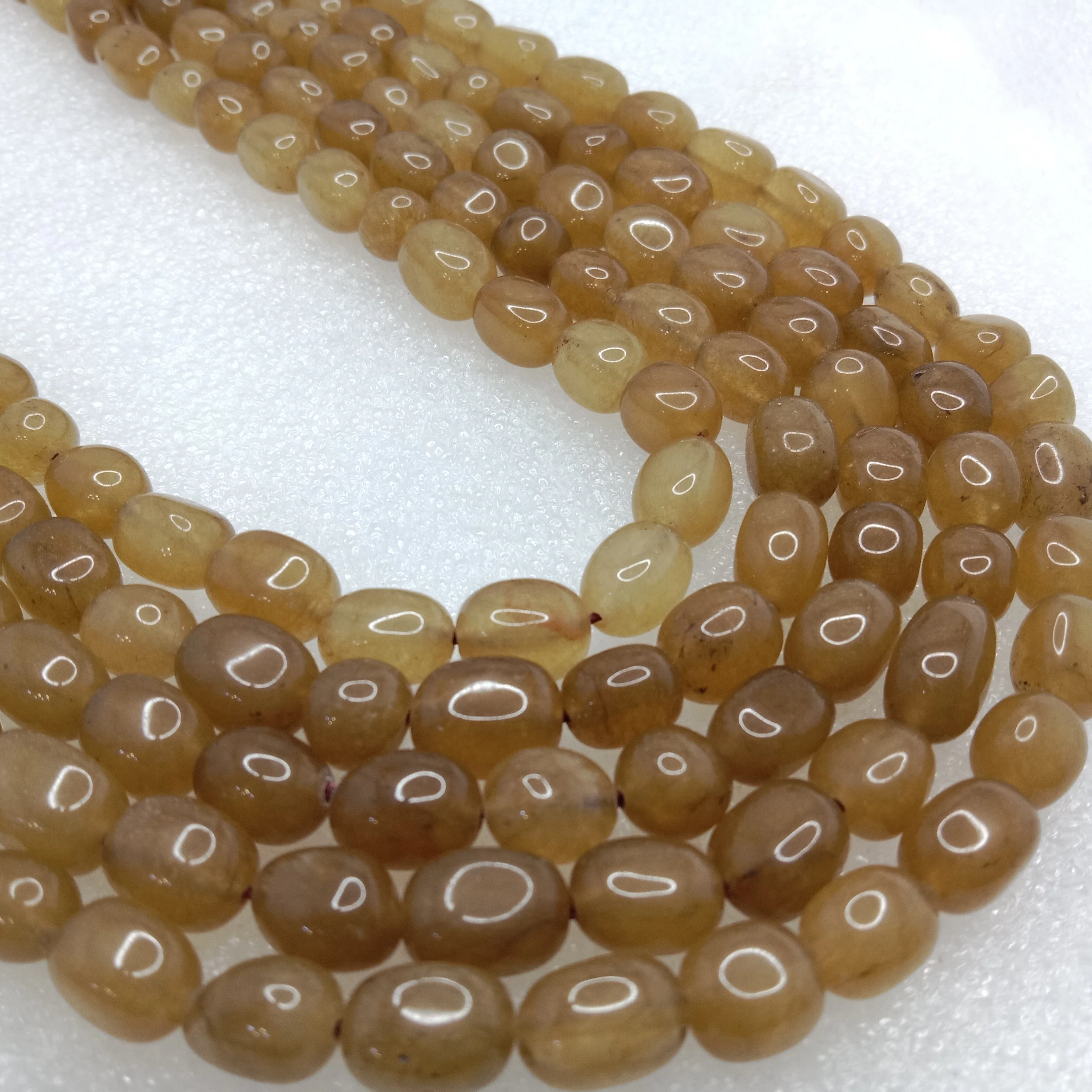 Brown High quality tumble stone beads 1 string(8x4mm)