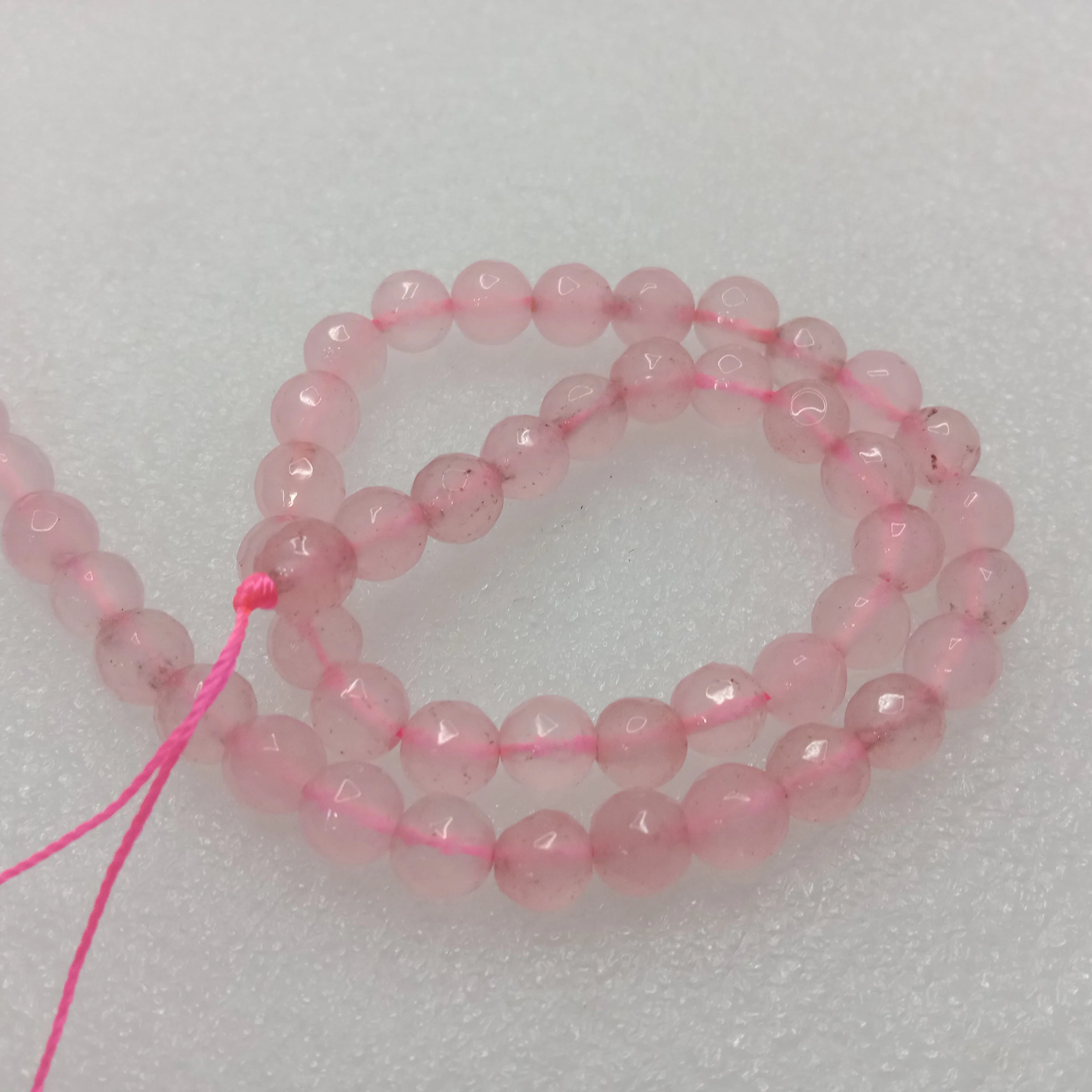 Sea pink High Quality agate Round Beads 6mm 1 string(60pcs)