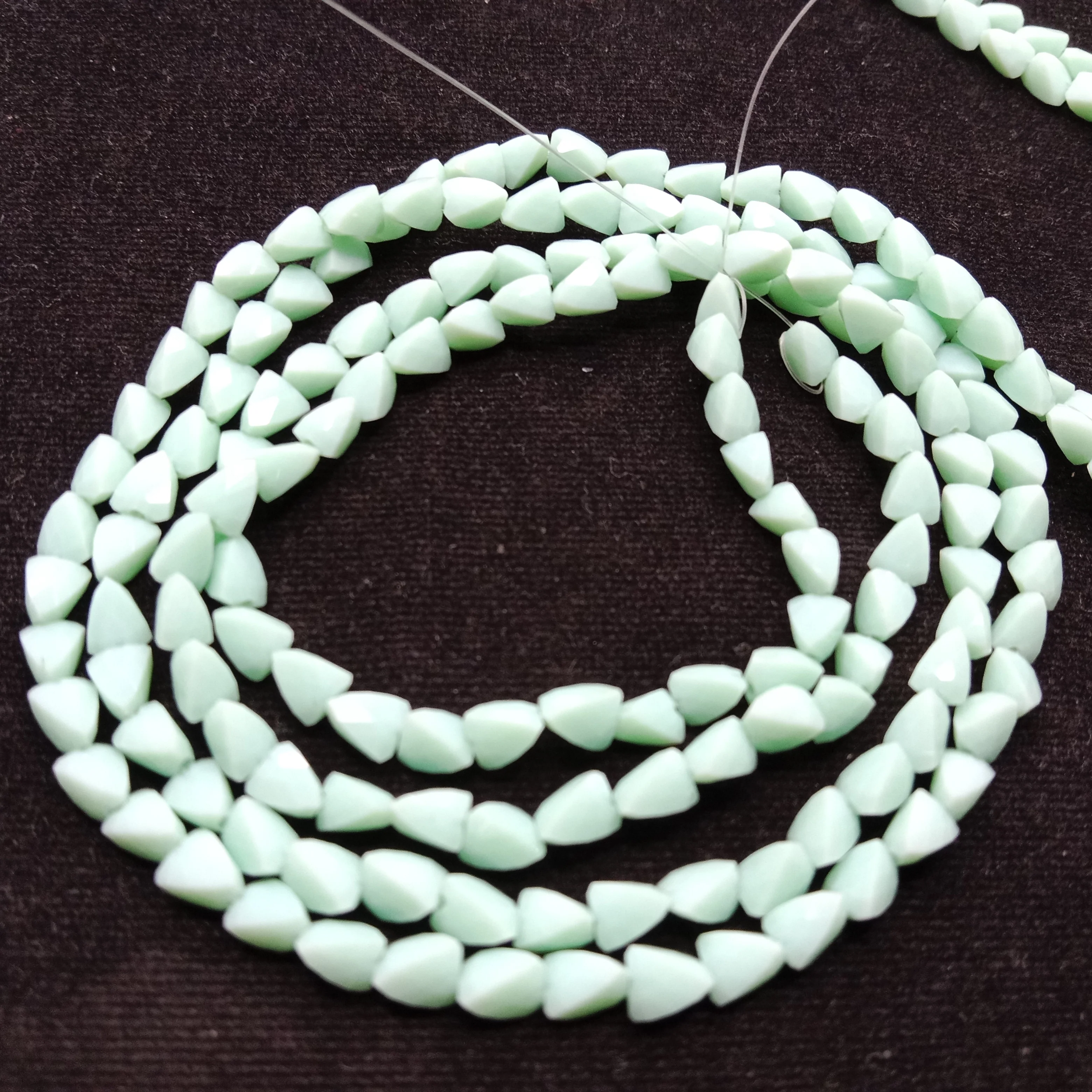 high quality sea green xcut crystal beads 6mm 1 string