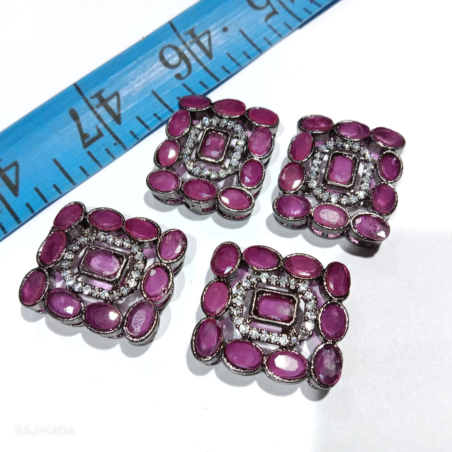 Purple square shape (4pcs)high quality AD connectors(5cm)