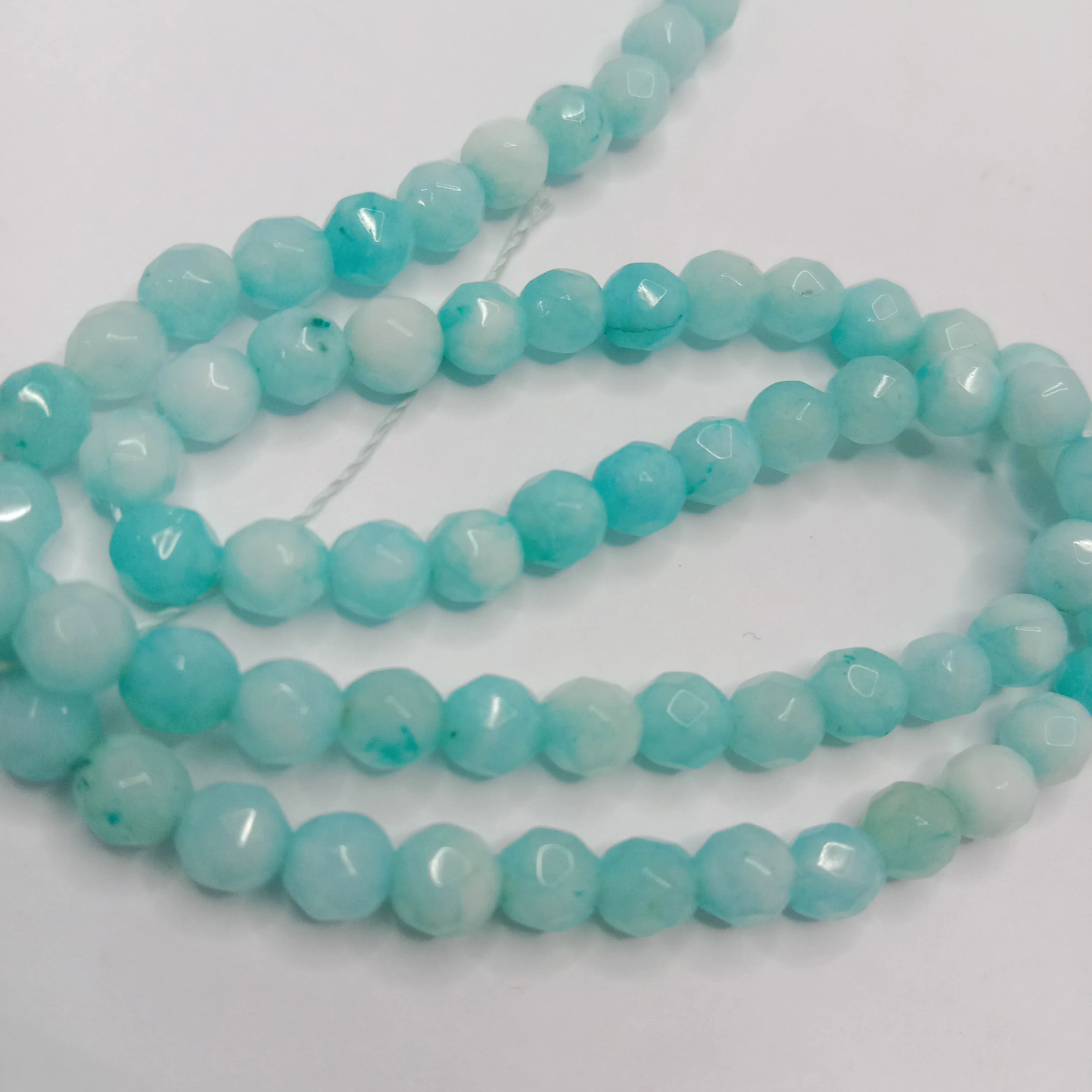 Sea blue High Qualityagate Round Beads 4mm 1 string