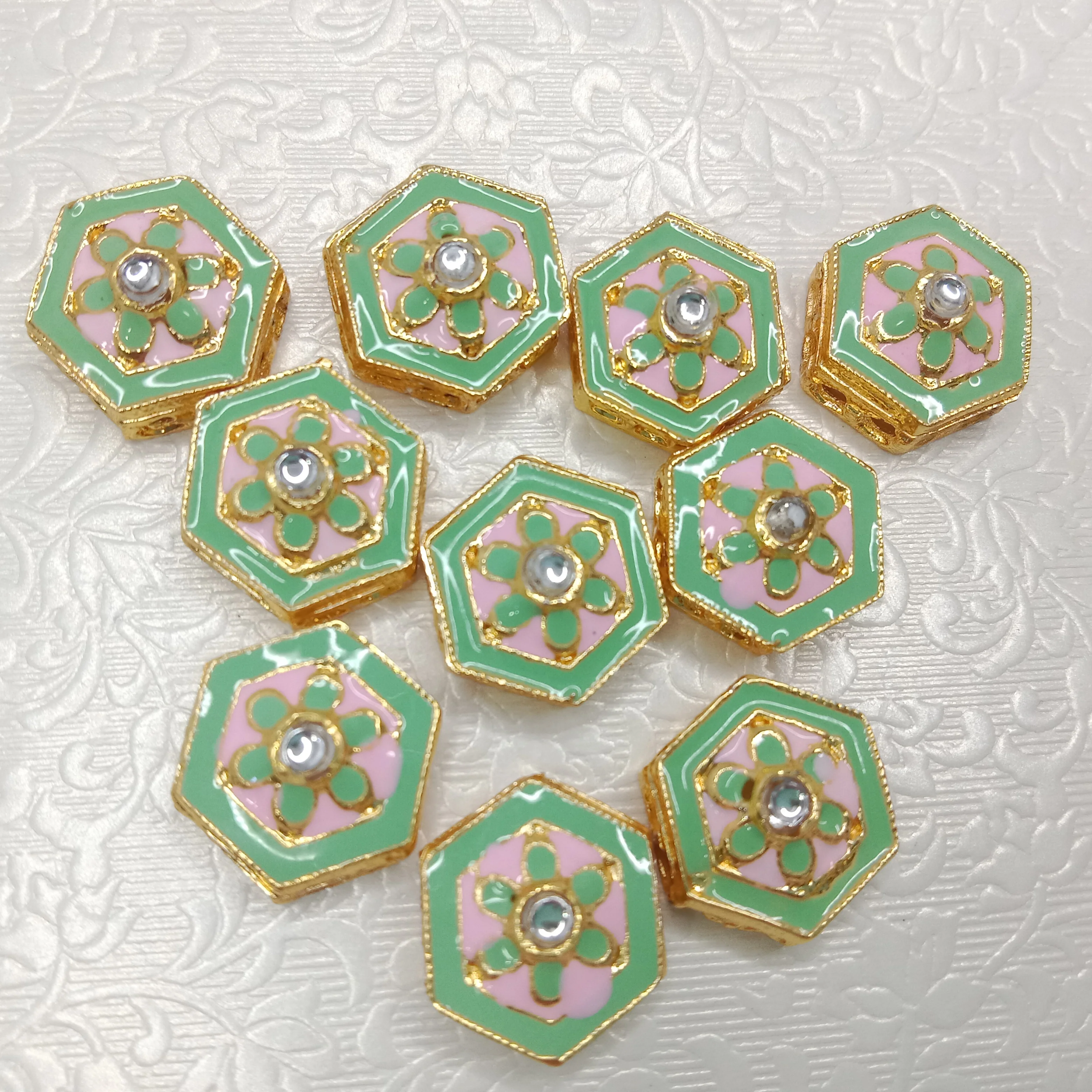 Meenakari kundan connectors 20pcs