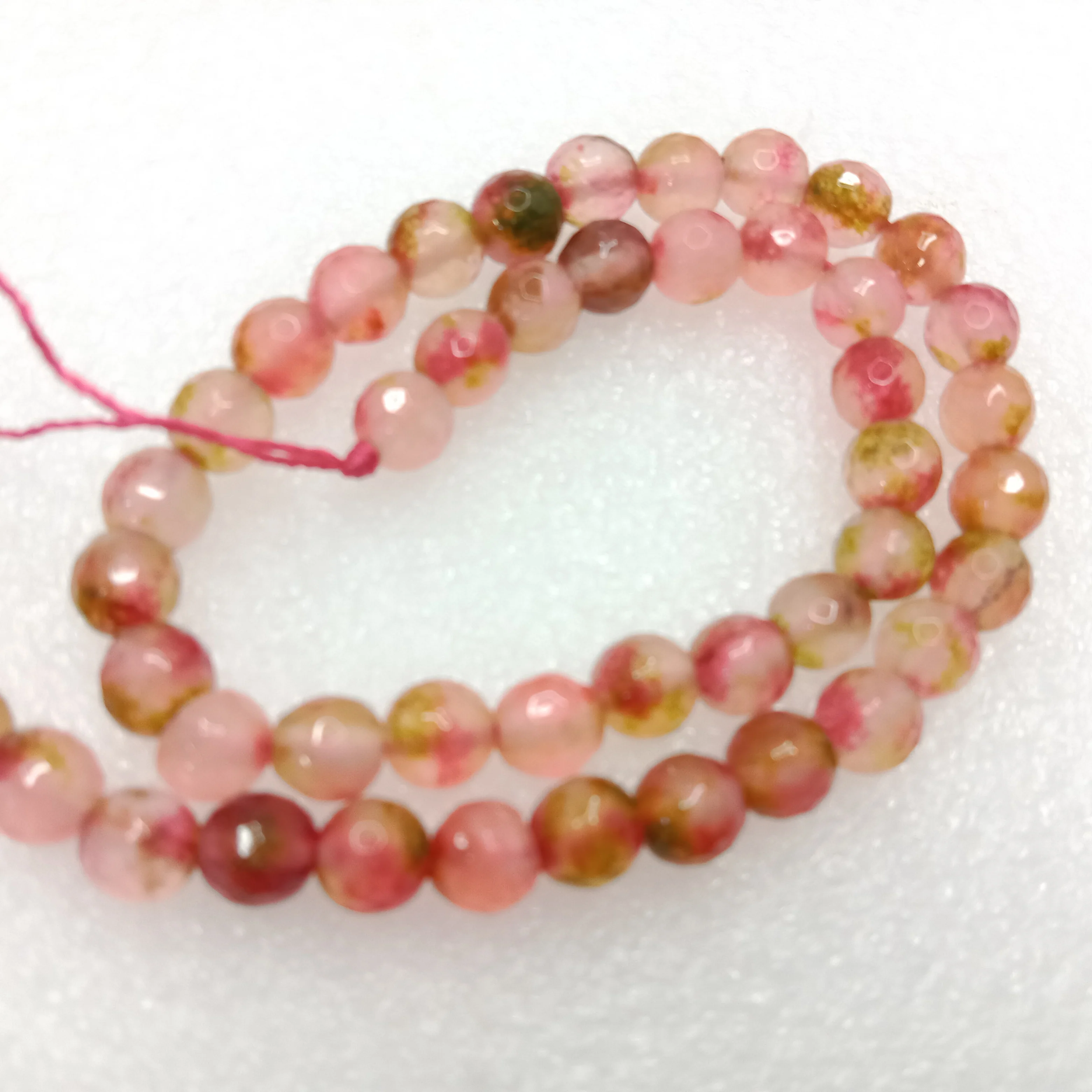 Light shaded carrot pink High Quality agate Round Beads 6mm 1 string(60pcs)
