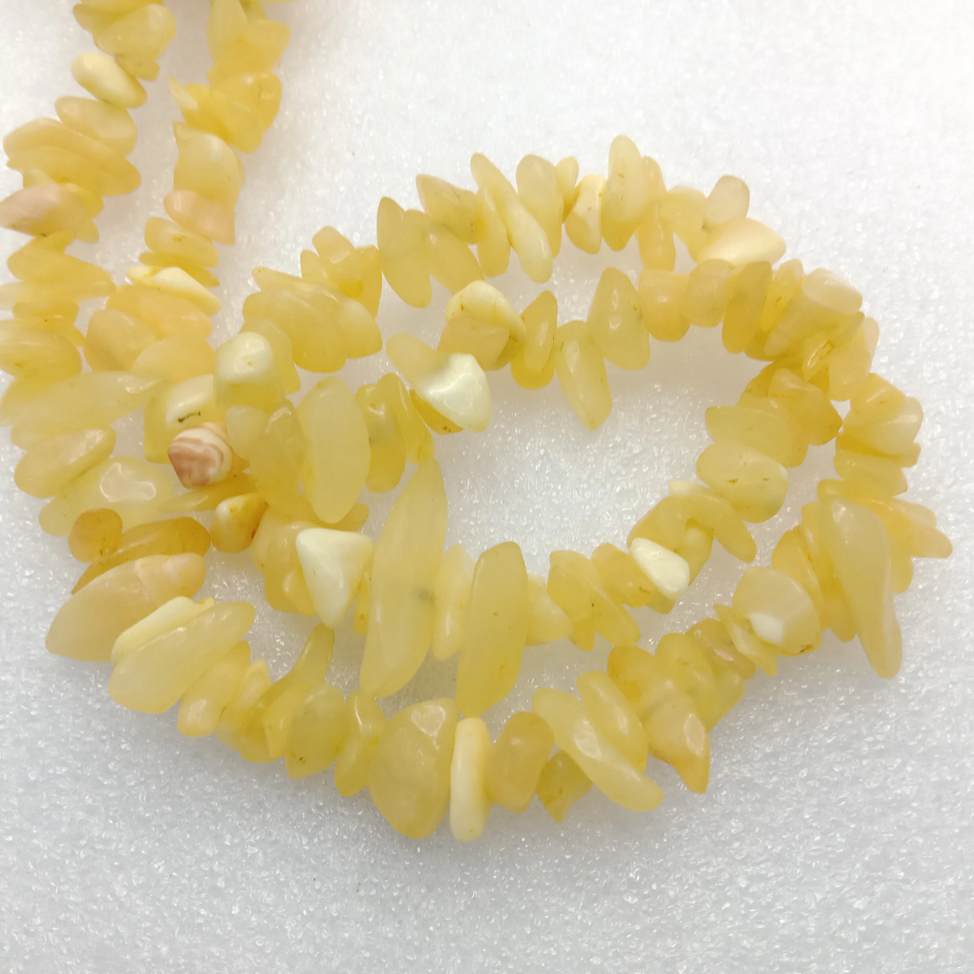 Honey calcite Uncut stone beads 1 string