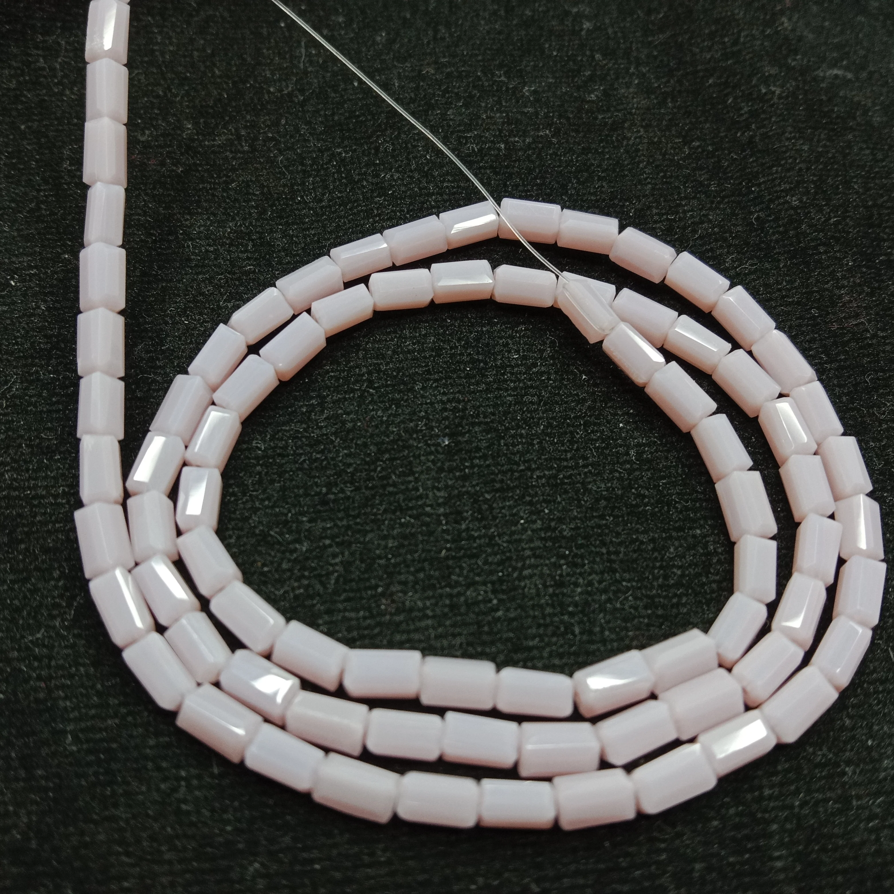 high quality purple Retargel shape crystal beads 3x6mm 1 string