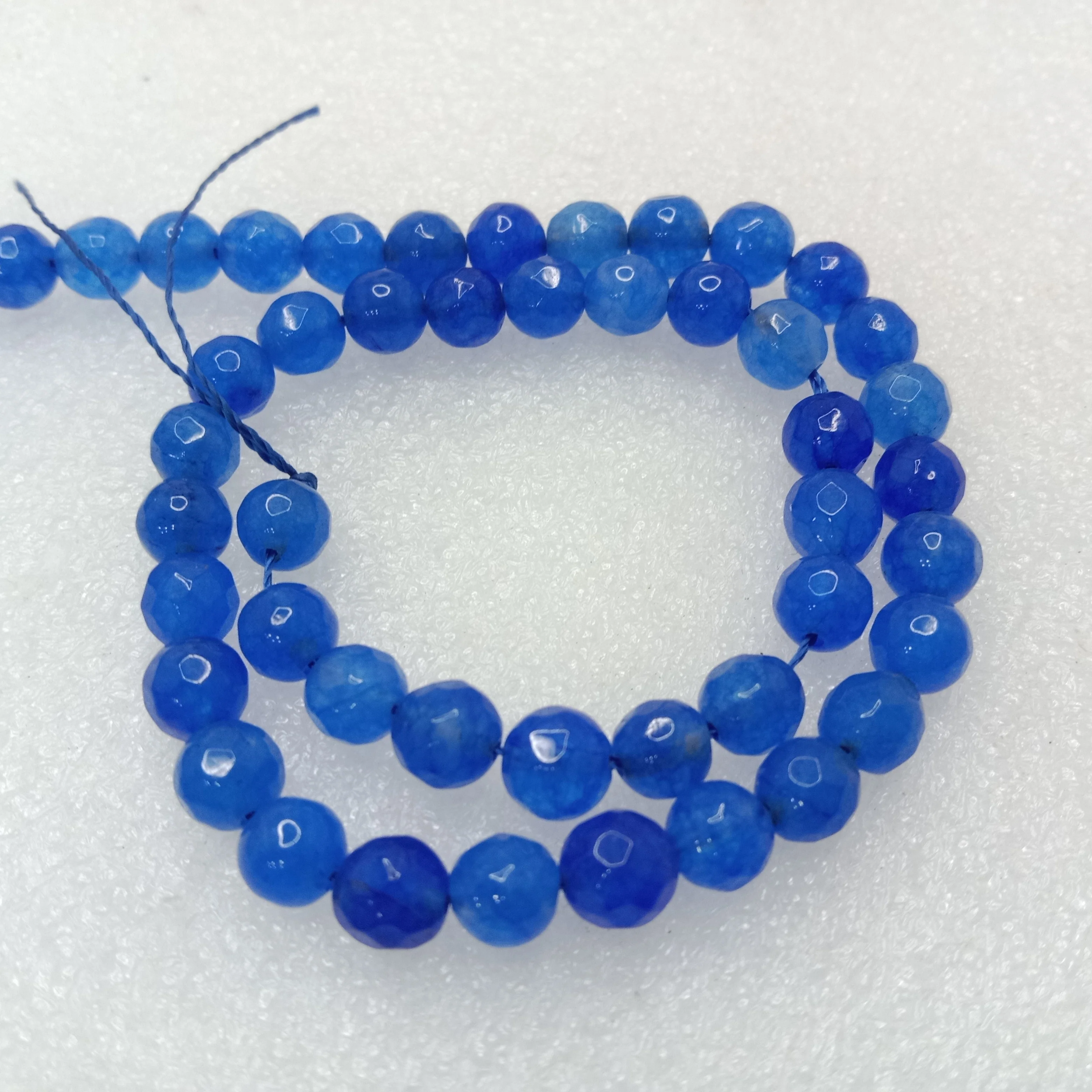 Blue High Quality agate Round Beads 6mm 1 string(60pcs)