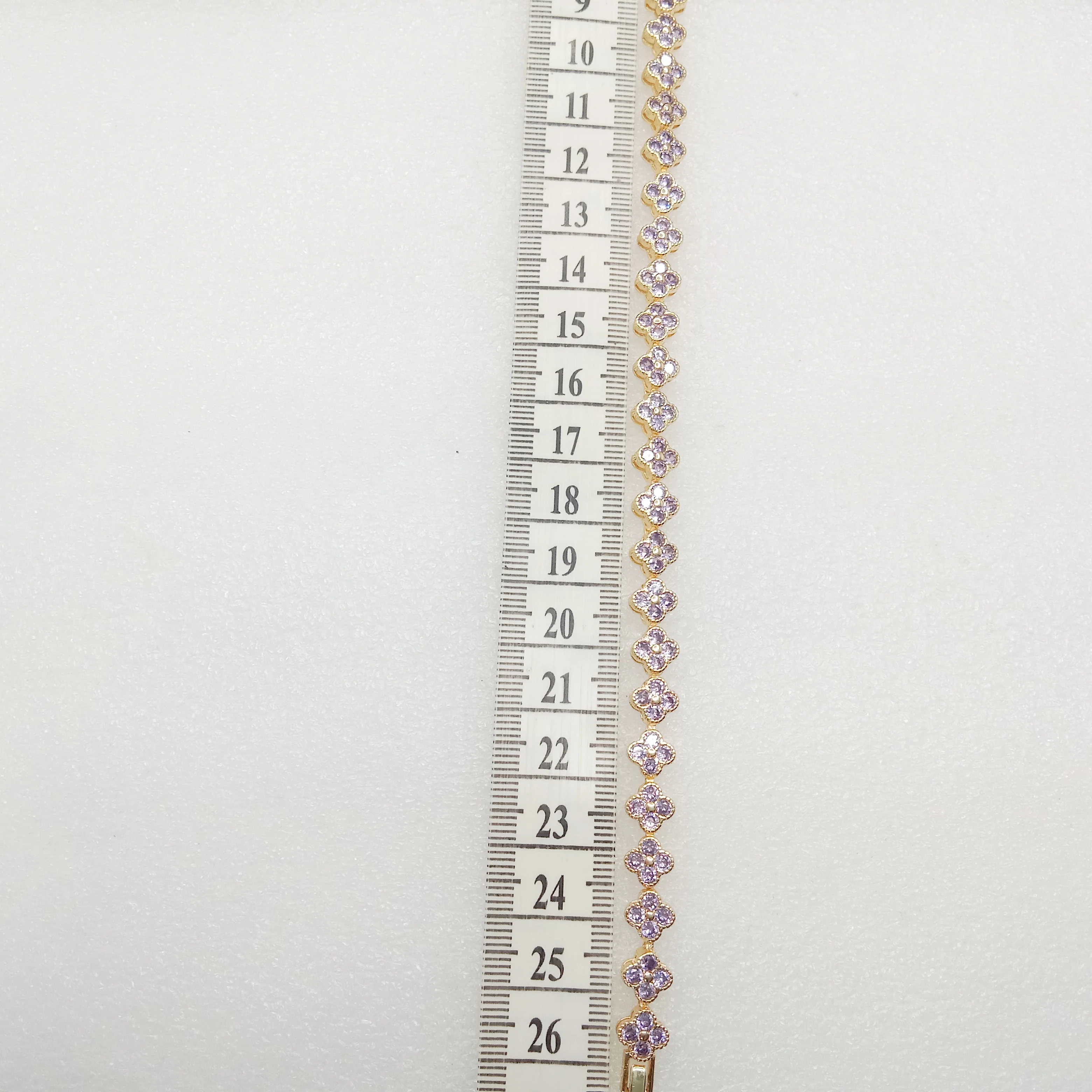 Light purple stone (1pcs) high quality AD bracelet (6 inches)