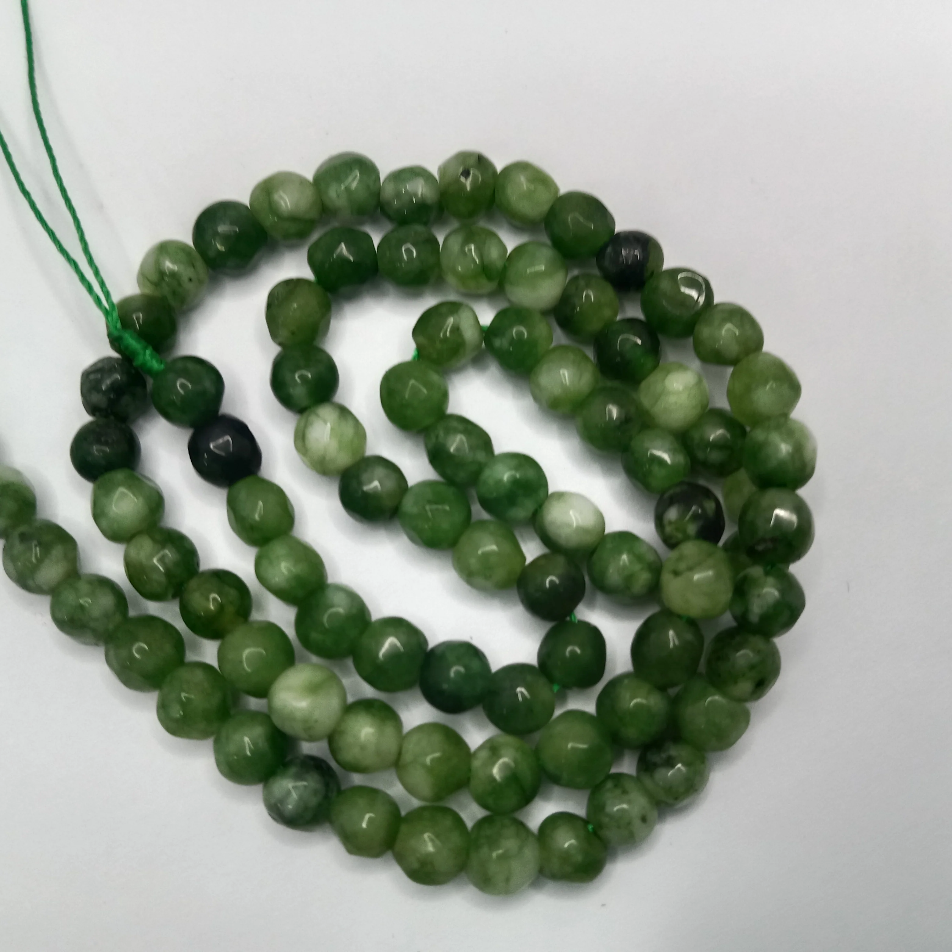 Dark Shaded Green High Qualityagate Round Beads 4mm 1 string