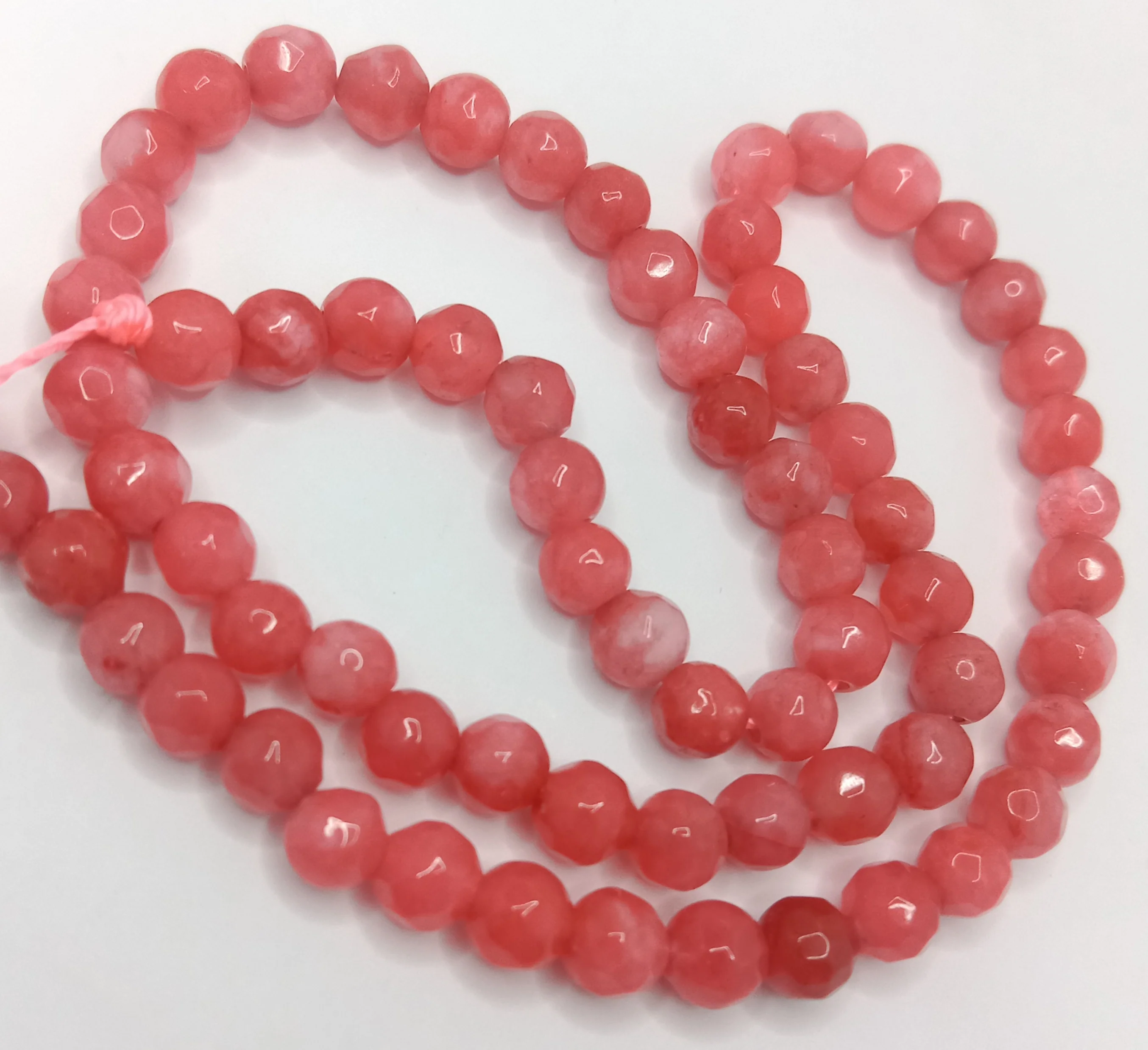 Carrot pink High Quality agate Round Beads 4mm 1 string