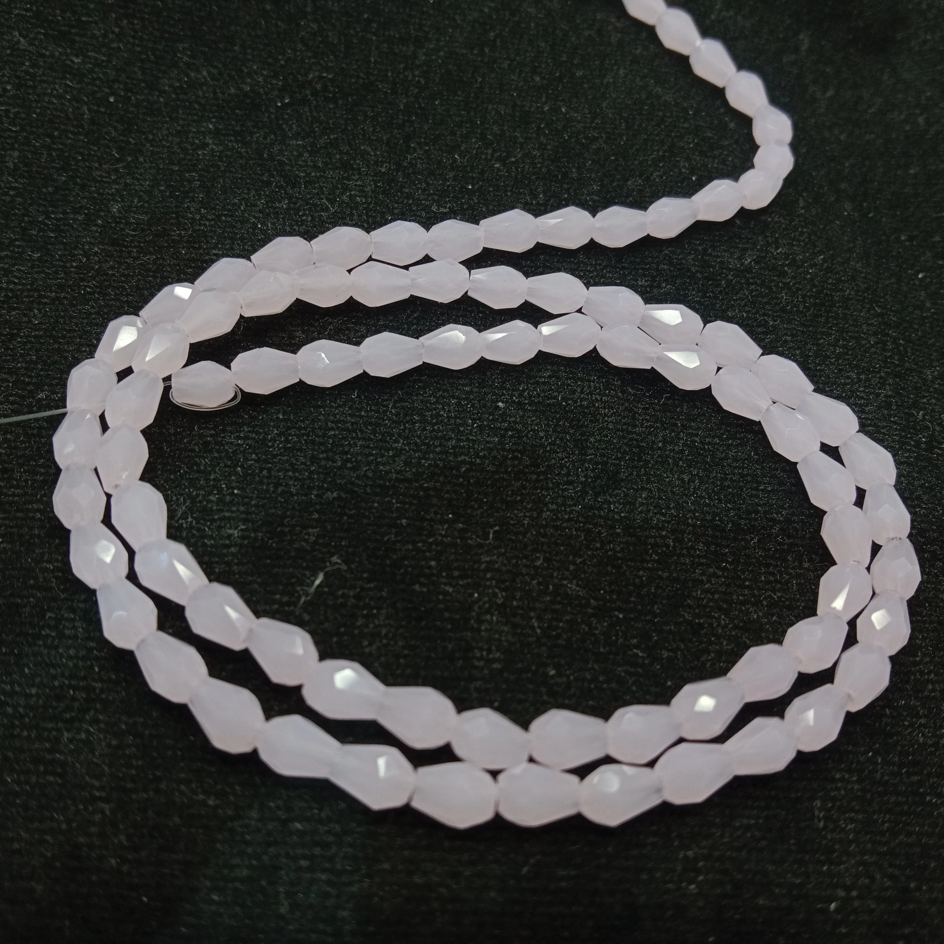 high quality light pink crystal beads 3x4mm 1 string