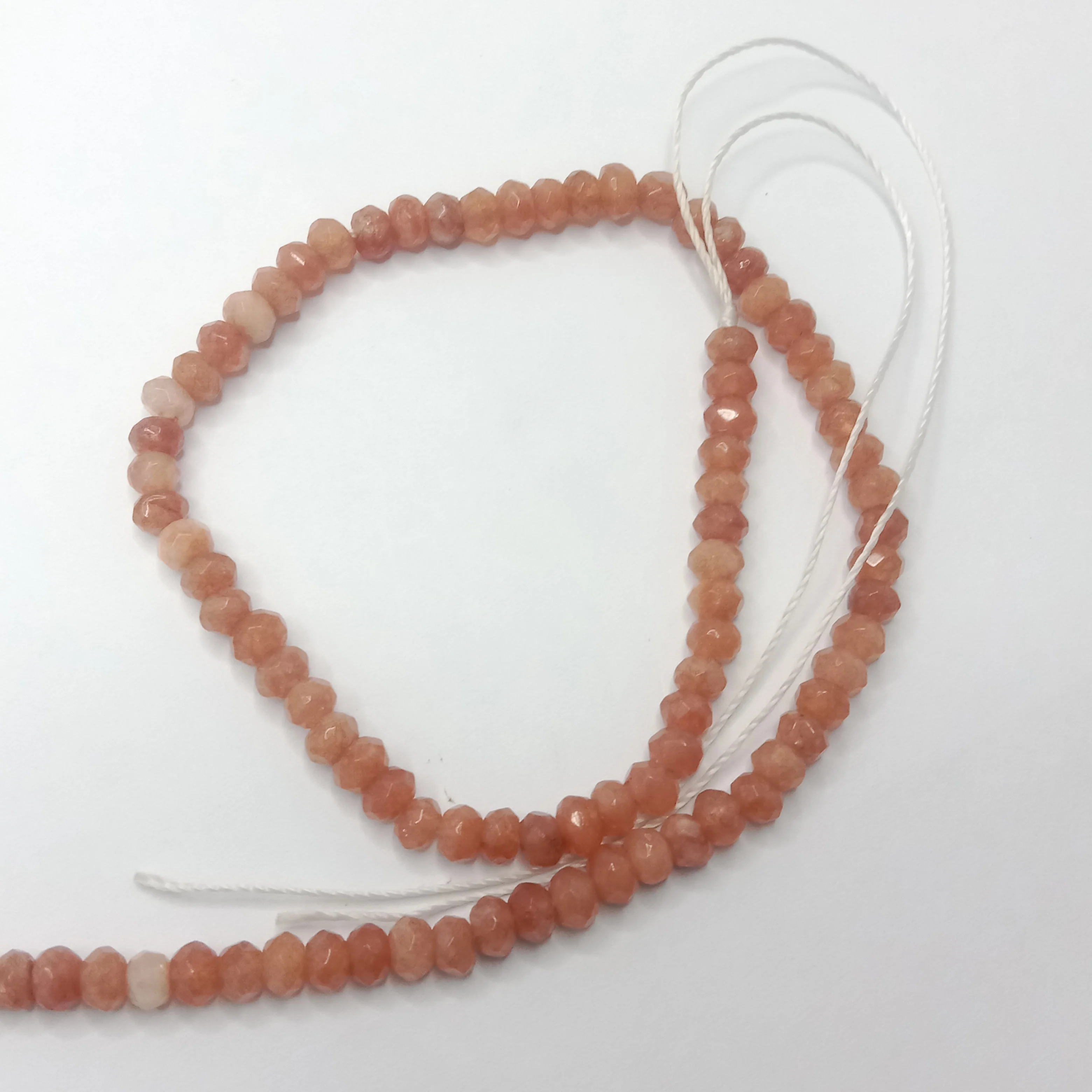 Orange High Quality agate Rondell Beads  4mm 1 string
