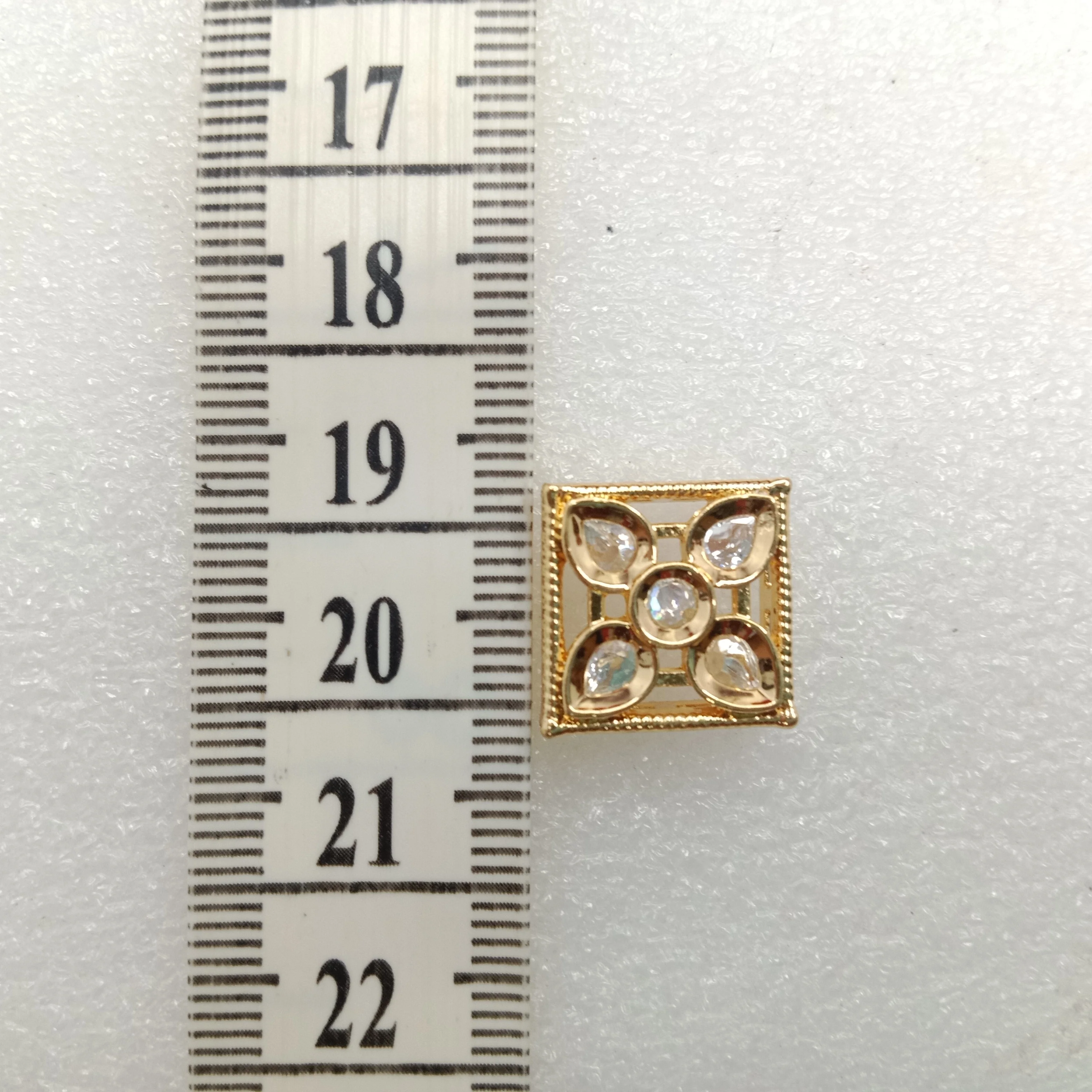 White (6pcs) high quality kundan connectors 14mm(2cm)