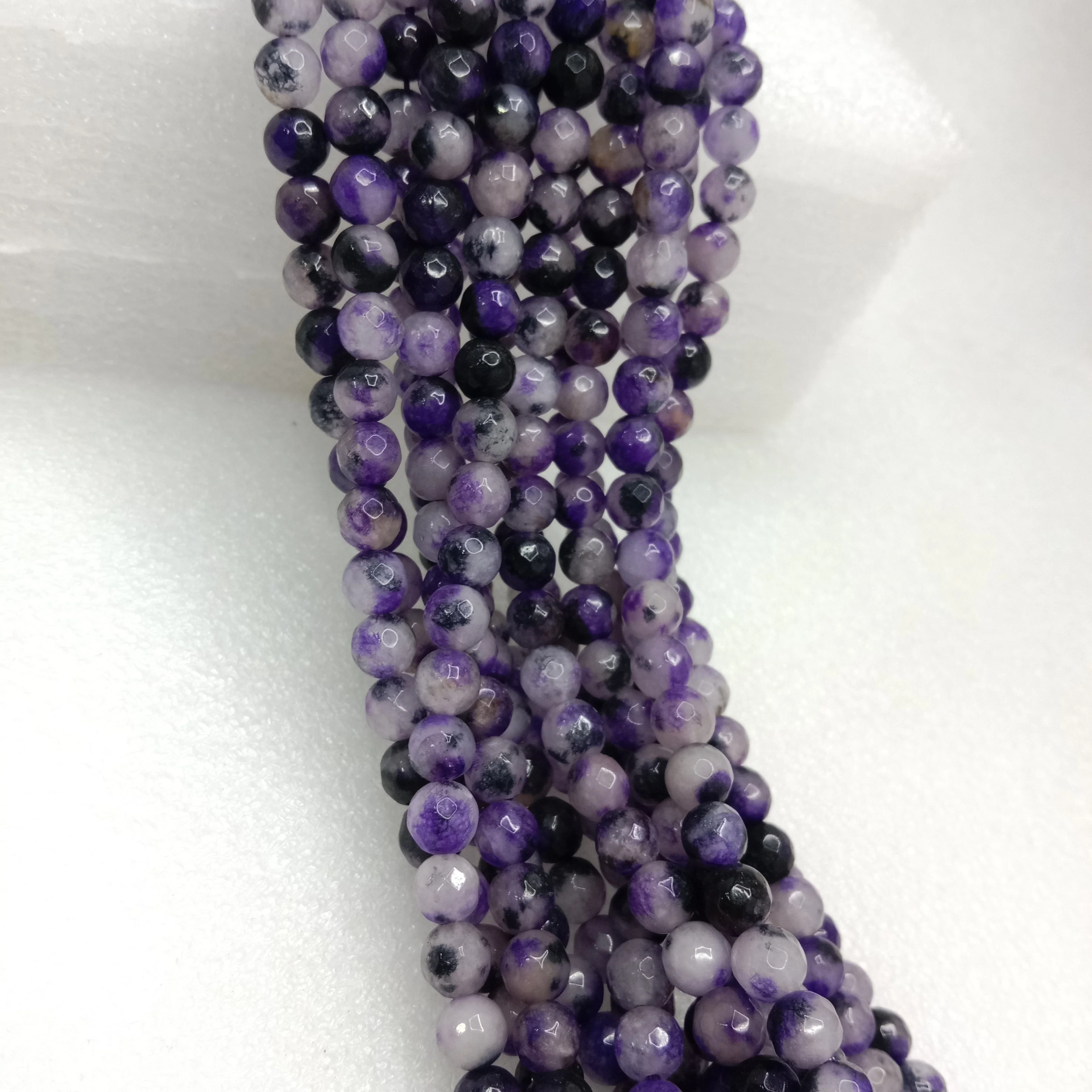 Shaded Purple High Quality agate Round Beads 6mm 1 string(60pcs)
