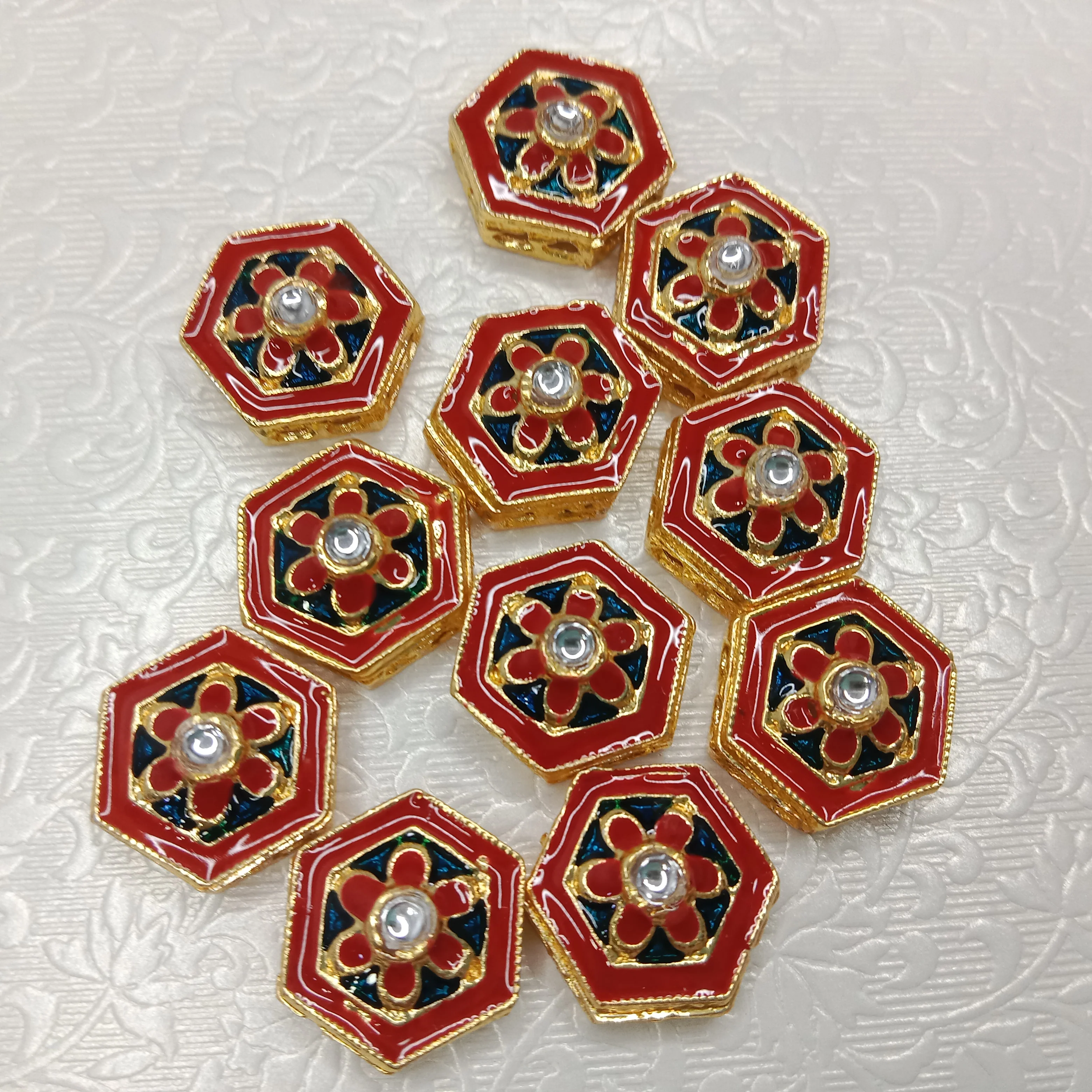Meenakari kundan connectors 20pcs