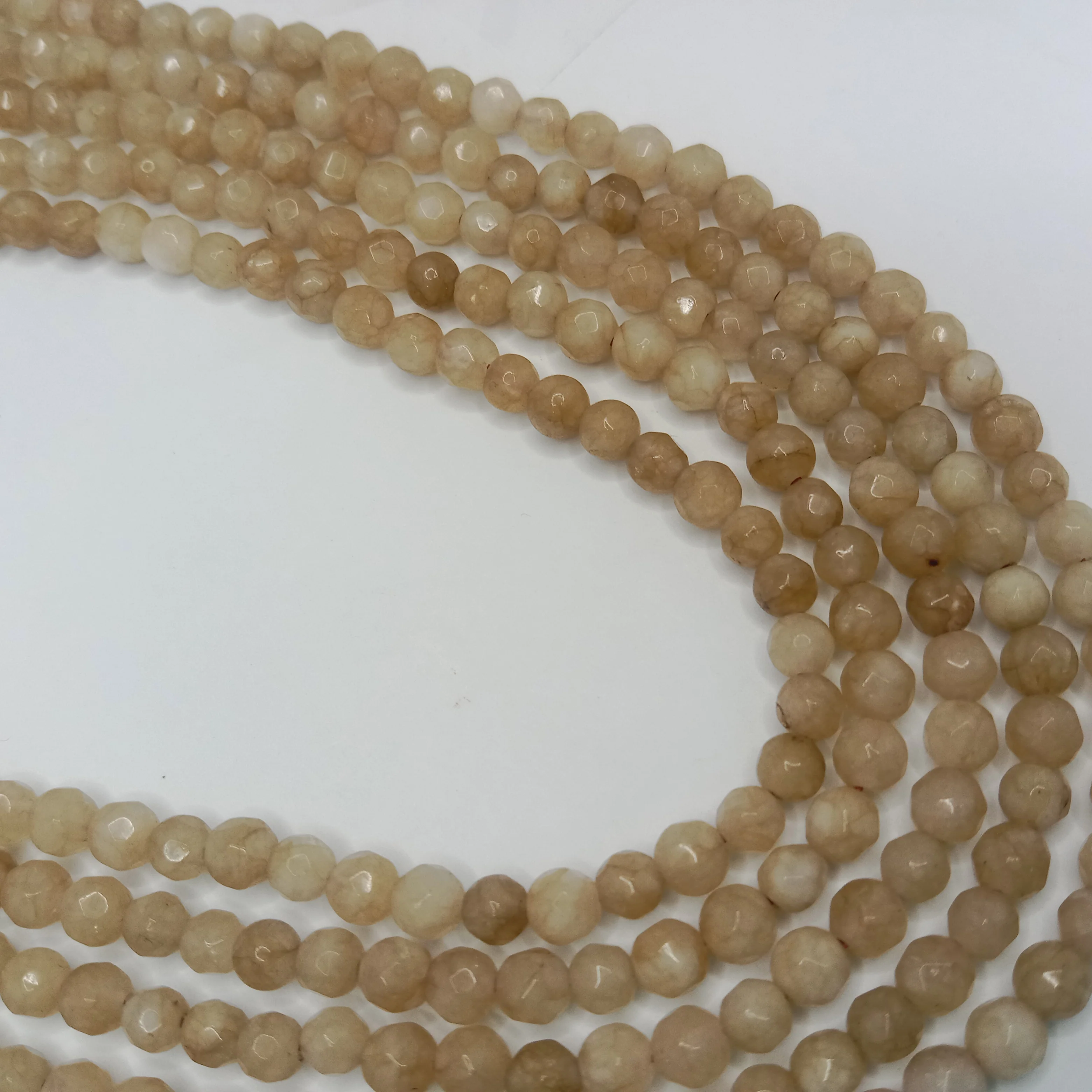 Shaded brown High Quality agate Round Beads 4mm 1 string