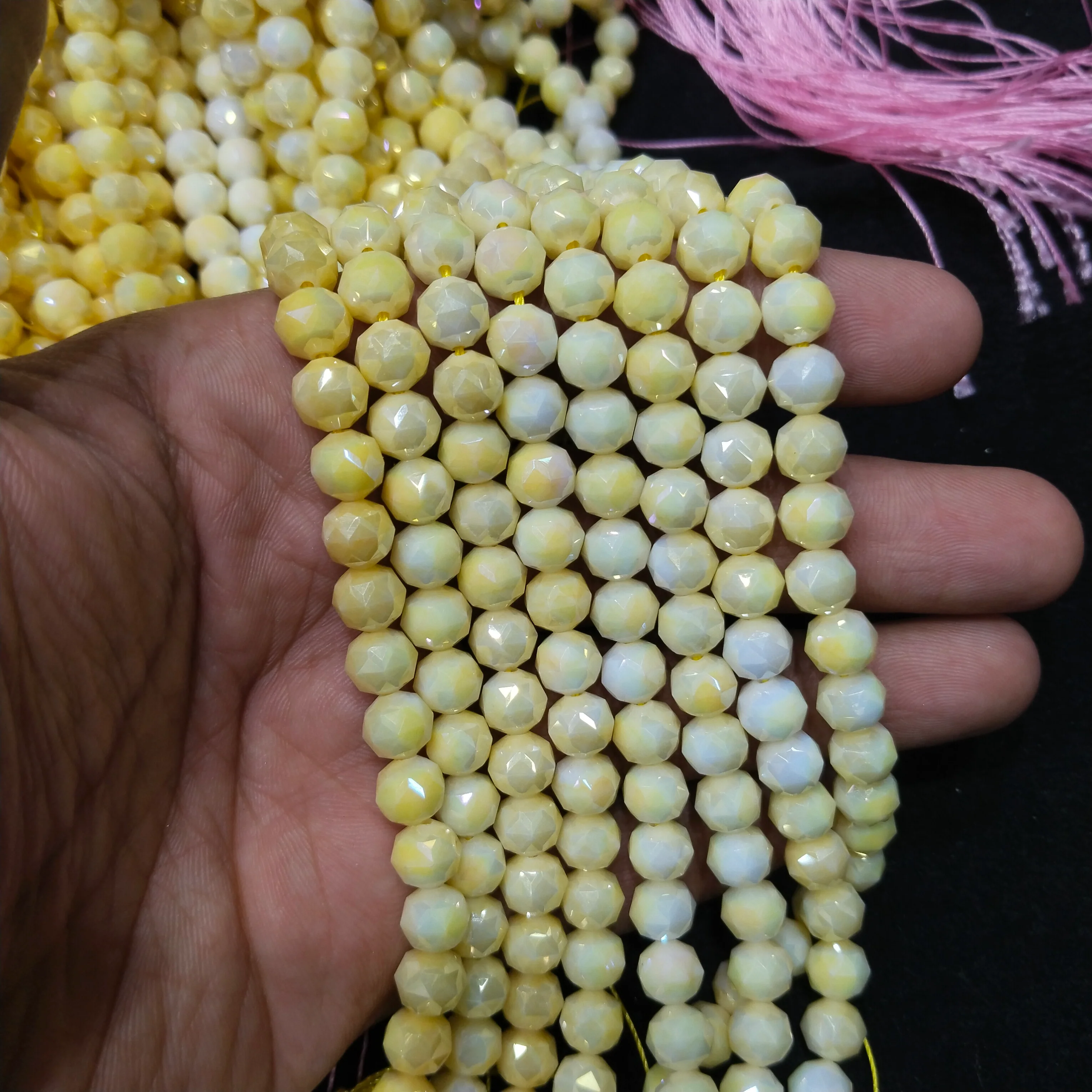 Lemon yellow high quality football crystal