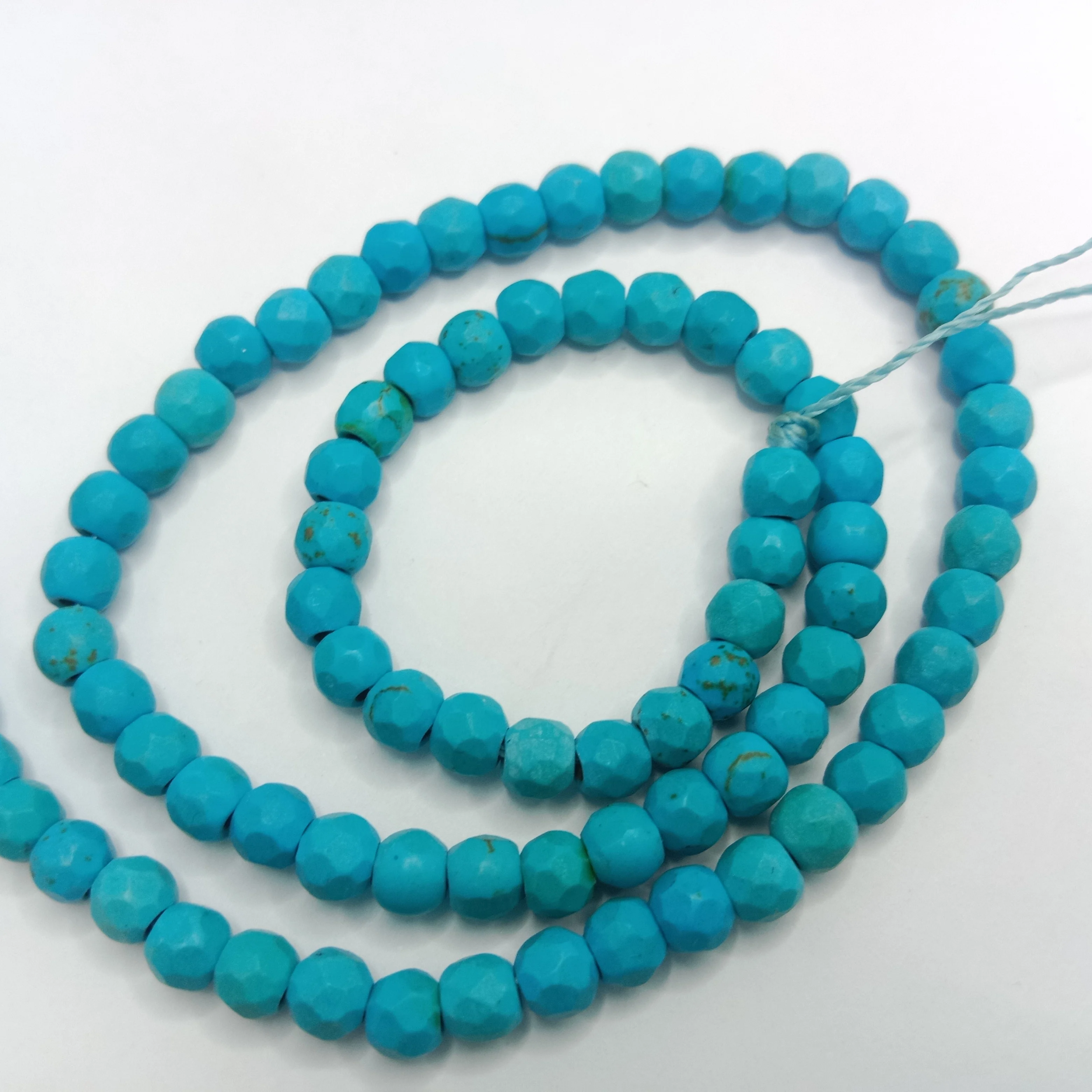 turquoise High Qualityagate Round Beads 4mm 1 string