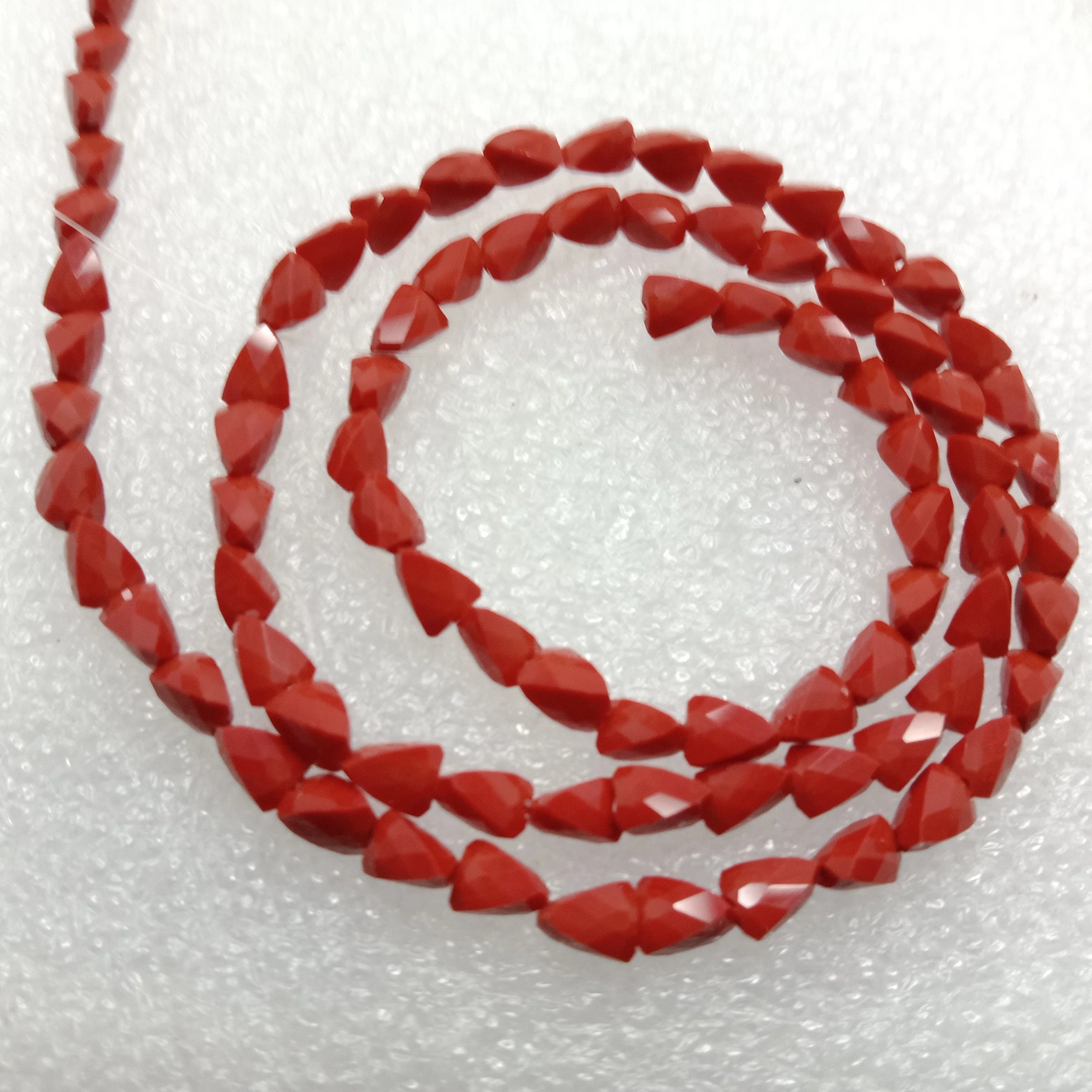 high quality orange xcut crystal beads 6mm 1 string