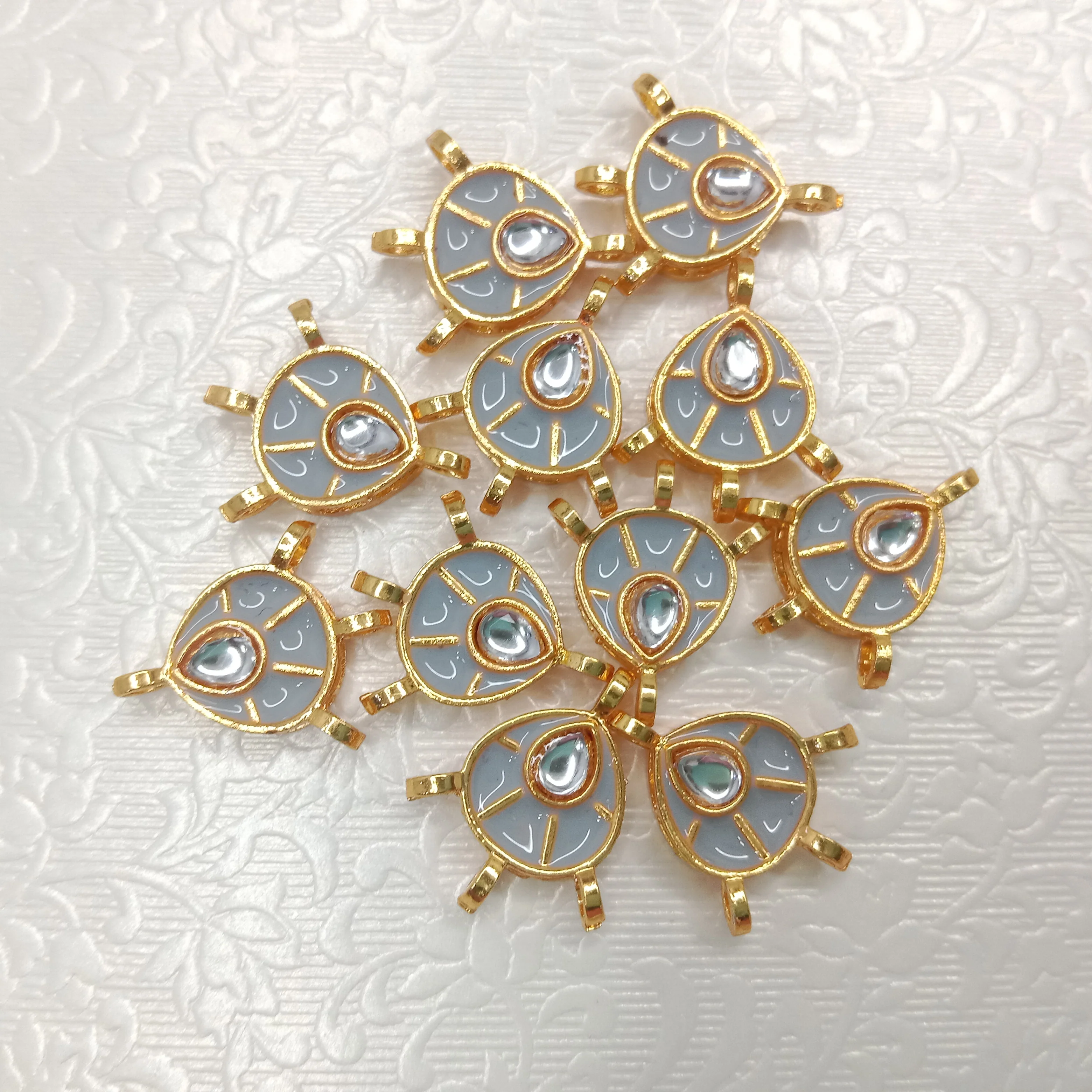 Meenakari kundan connectors 20pcs