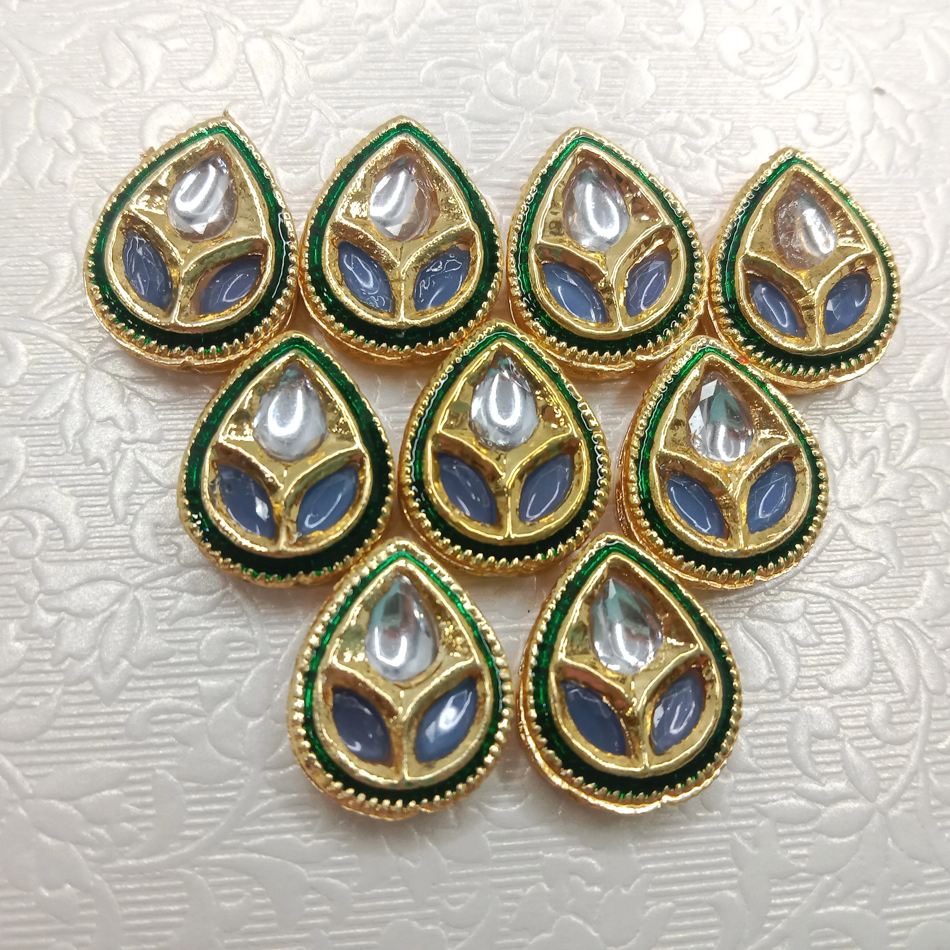 Meenakari kundan connectors  20pcs