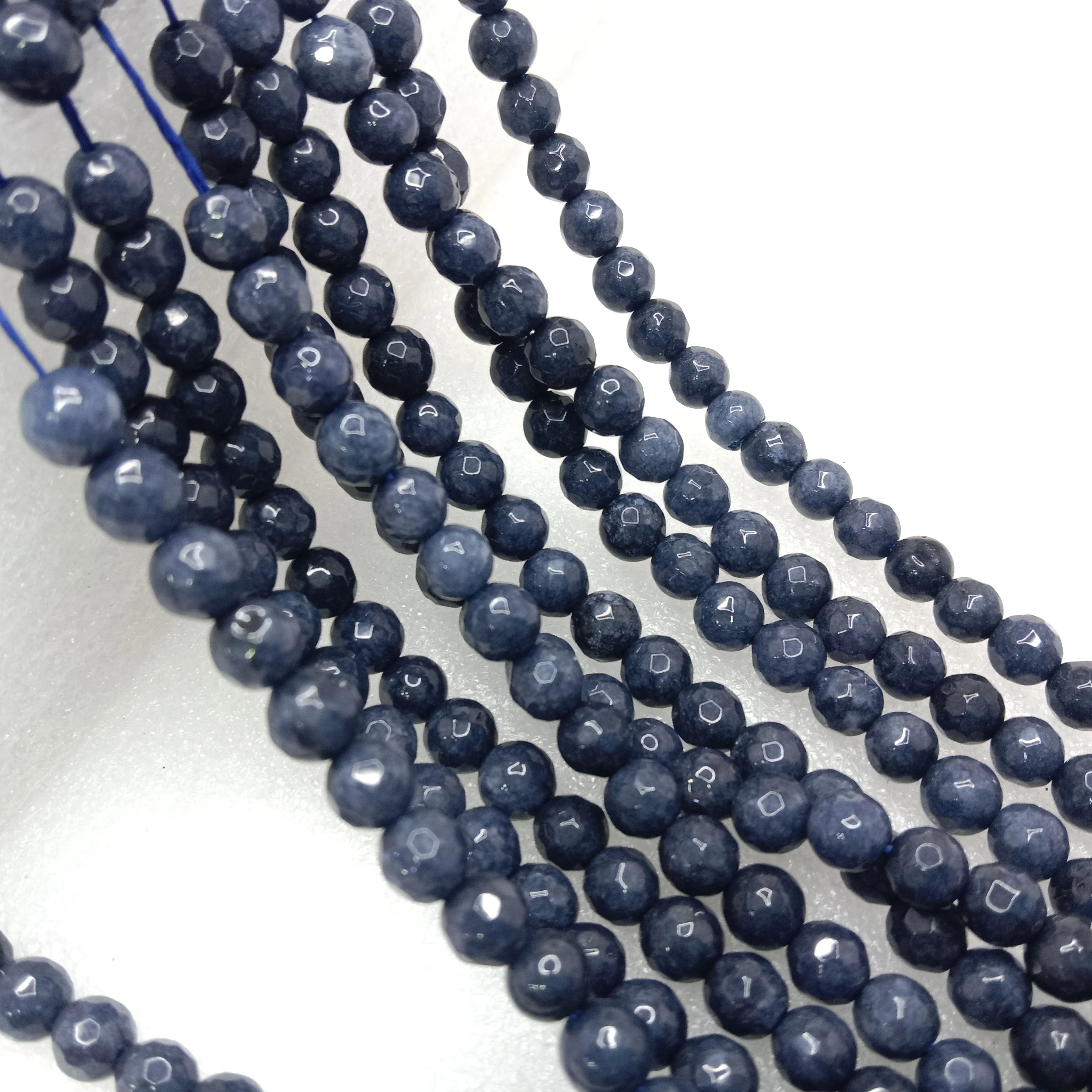 Navy blue High Quality agate Round Beads 6mm 1 string(60pcs)