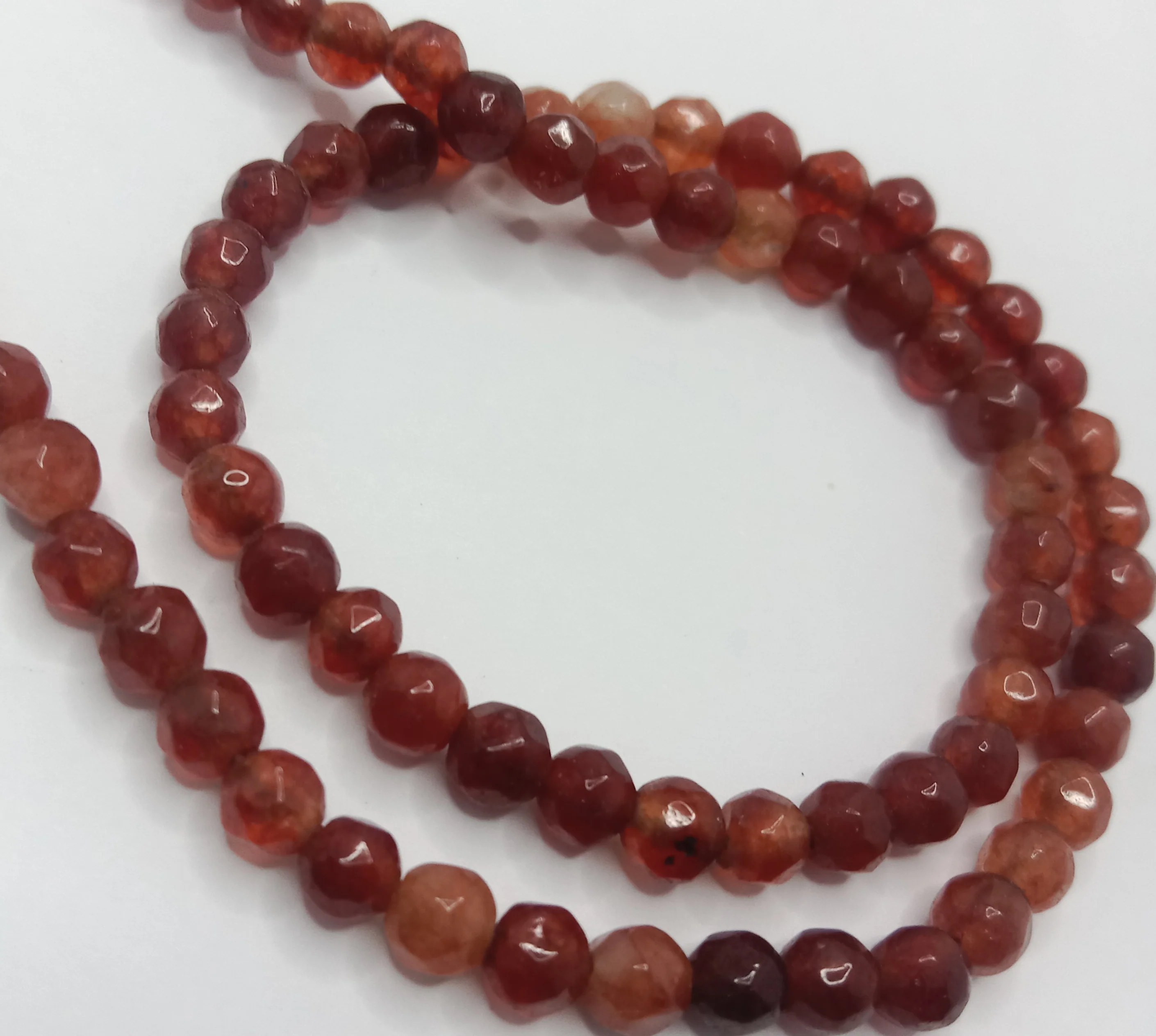 Shaded brown High Quality agate Round Beads 4mm 1 string