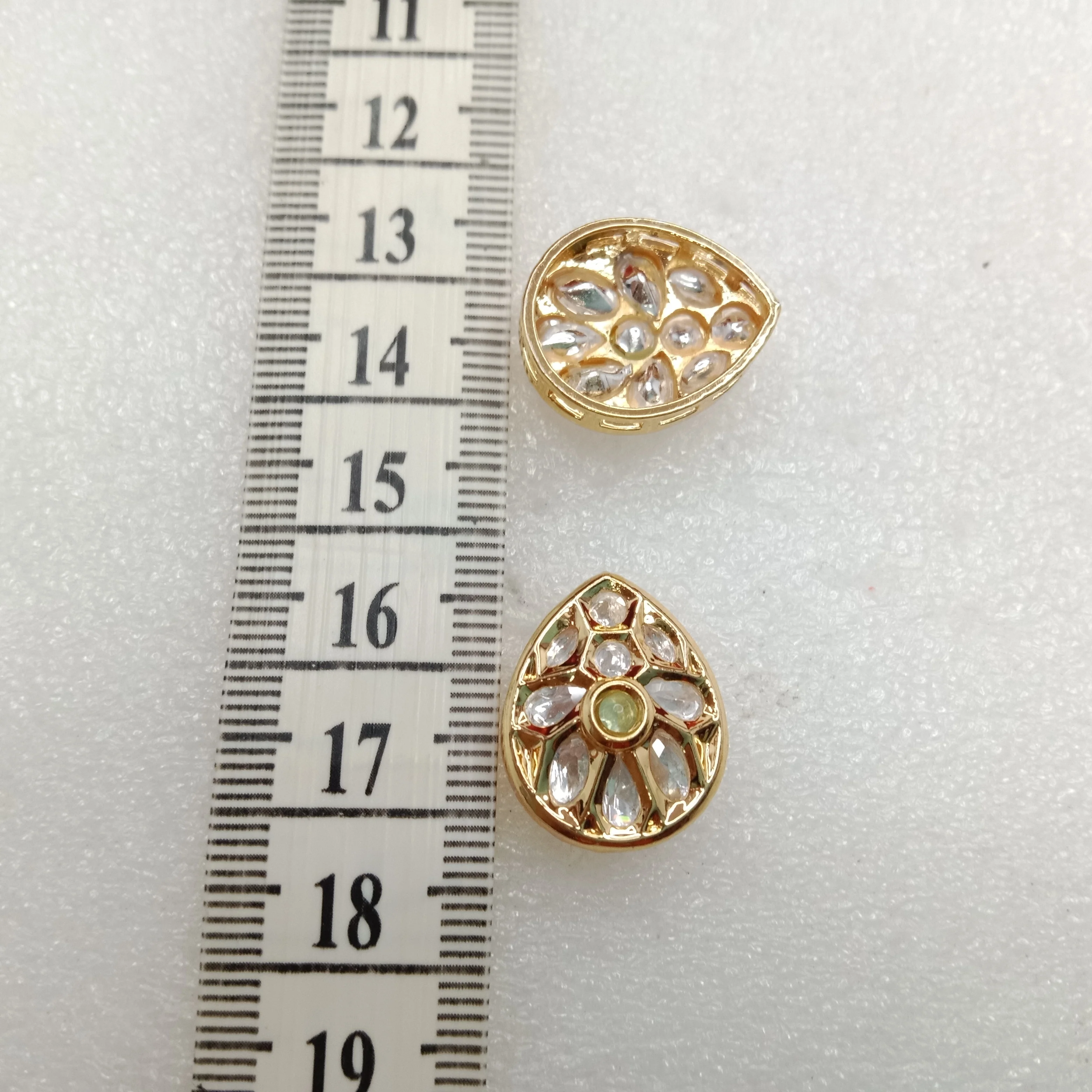 Mint (6pcs) high quality drop shape kundan connectors 20mm(2cm)