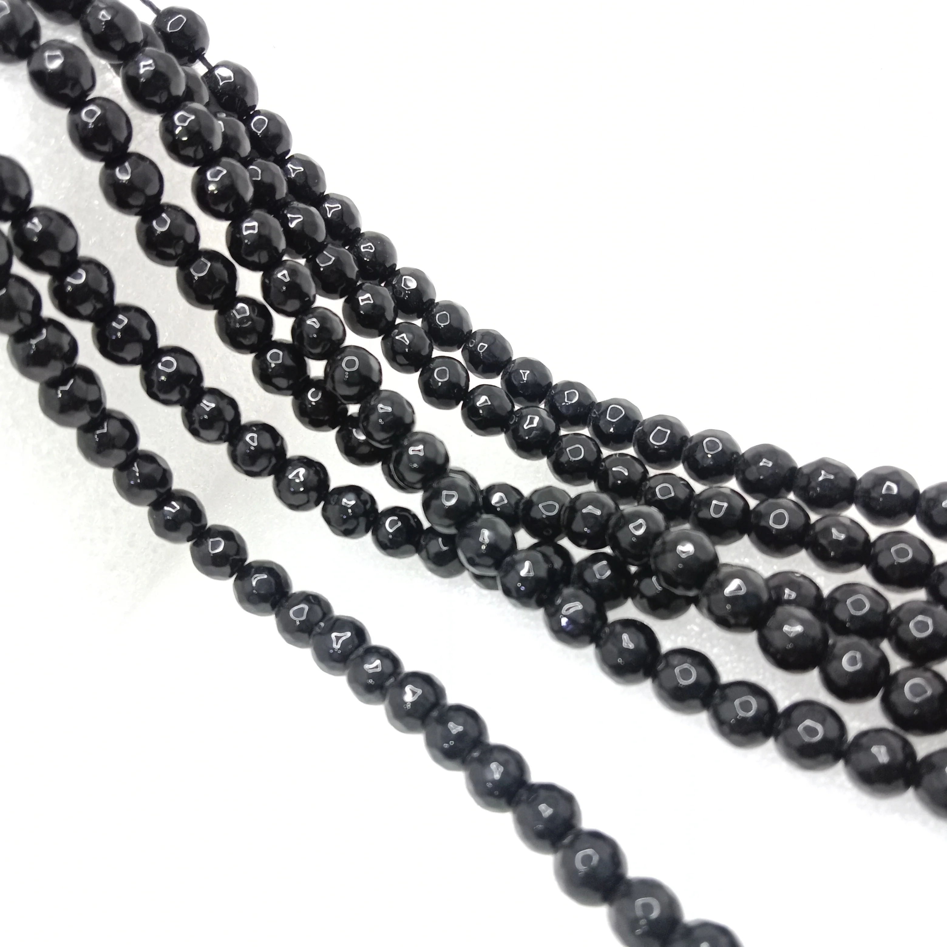 Black High Quality agate Round Beads 6mm 1 string(60pcs)