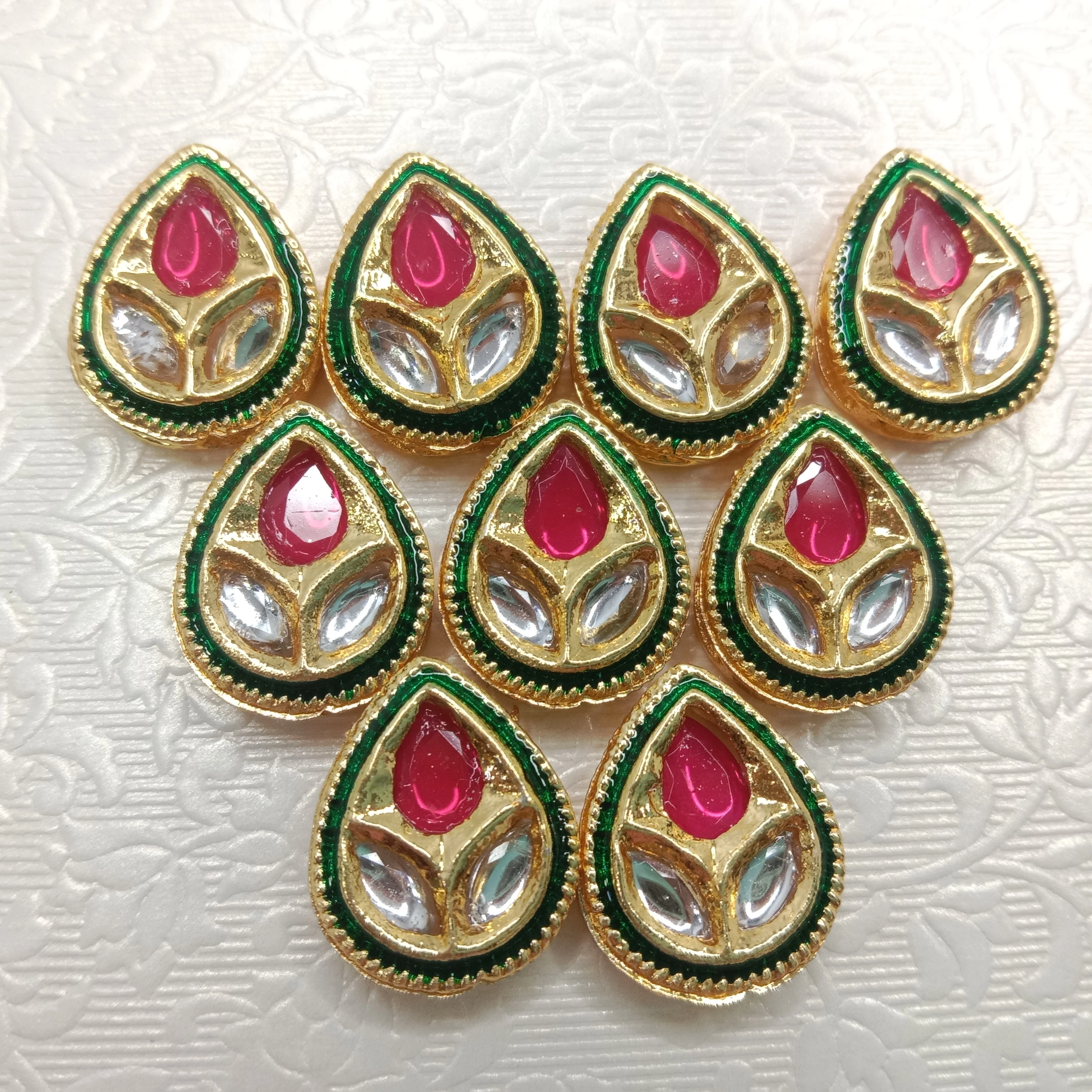 Meenakari kundan connectors  20pcs