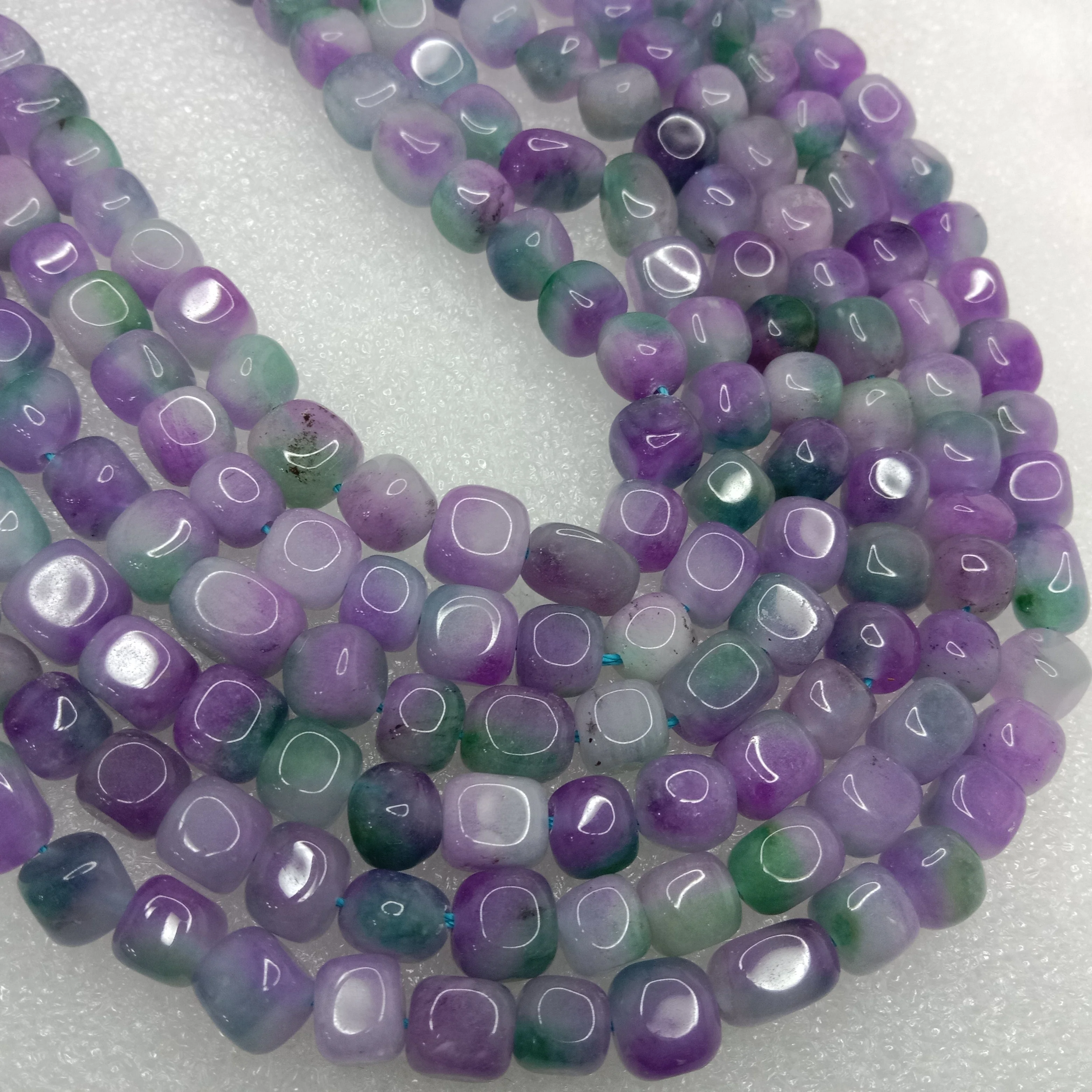 Nephrite High quality tumble stone beads 1 string