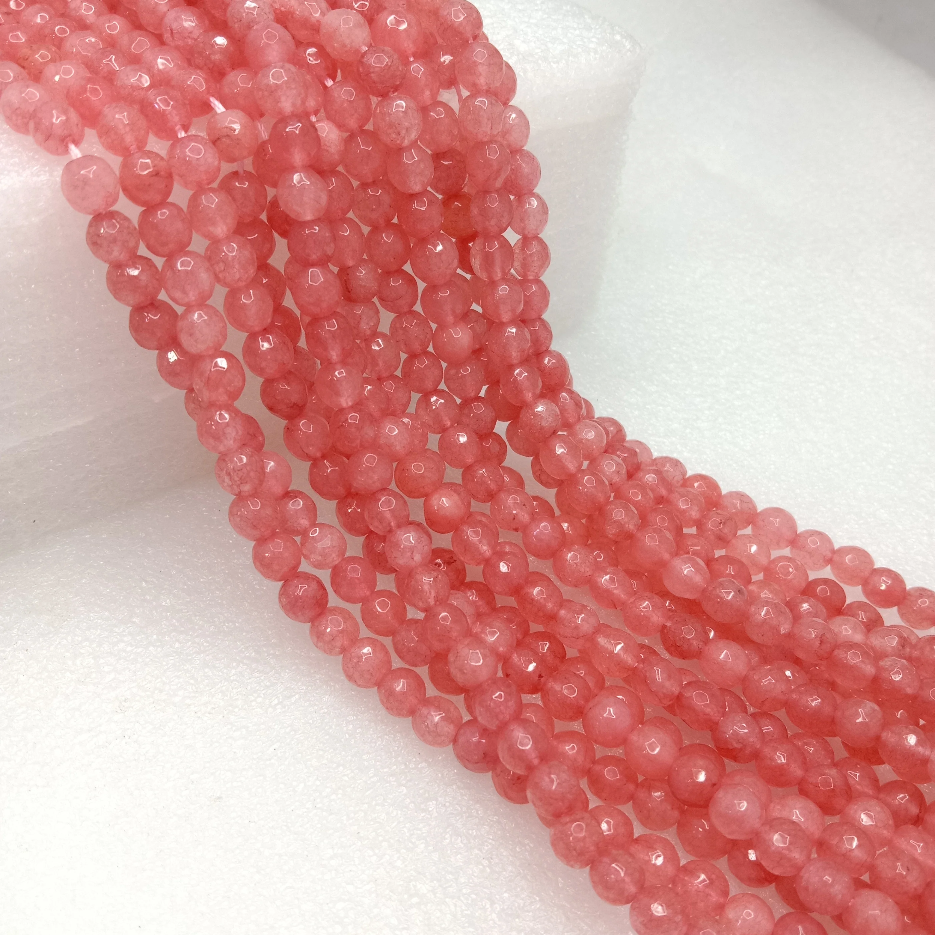 Baby pink High Quality agate Round Beads 6mm 1 string(60pcs)