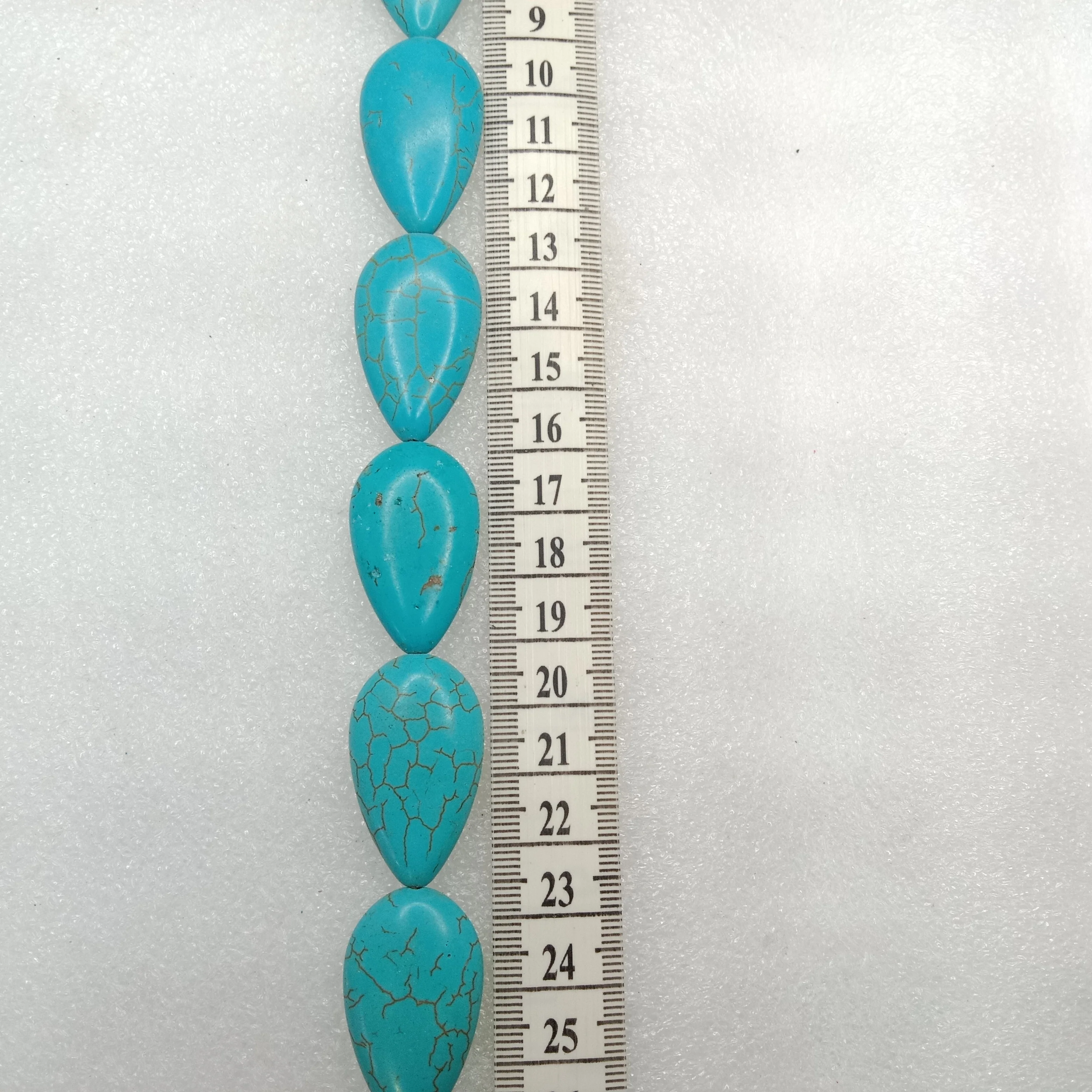 Big pears shape turquoise beads 1 string