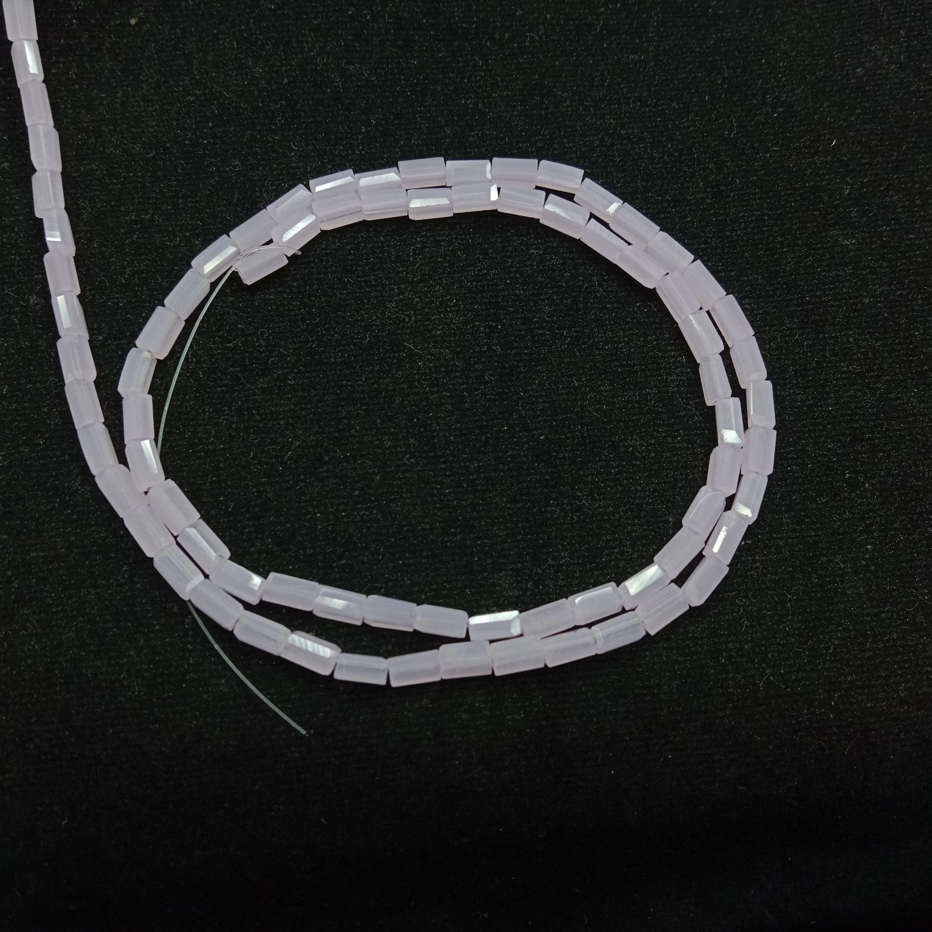 high quality light pink Retargel shape crystal beads 3x6mm 1 string