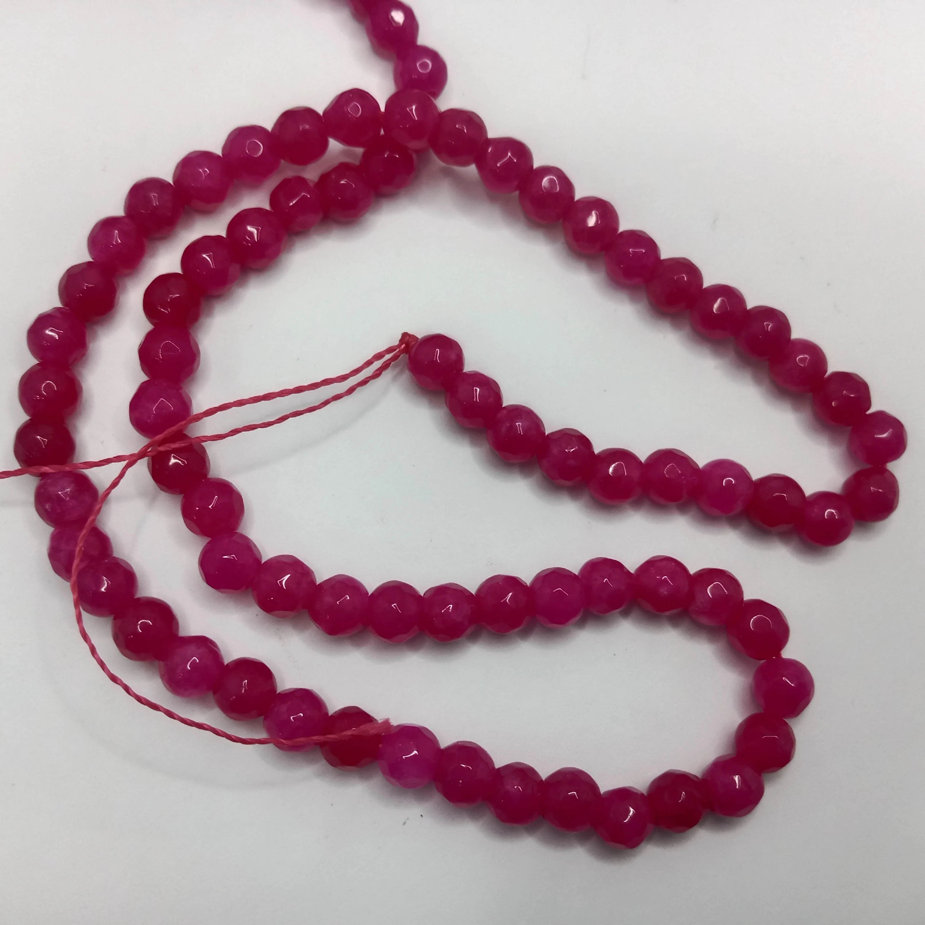 Rani pink High Qualityagate Round Beads 4mm 1 string