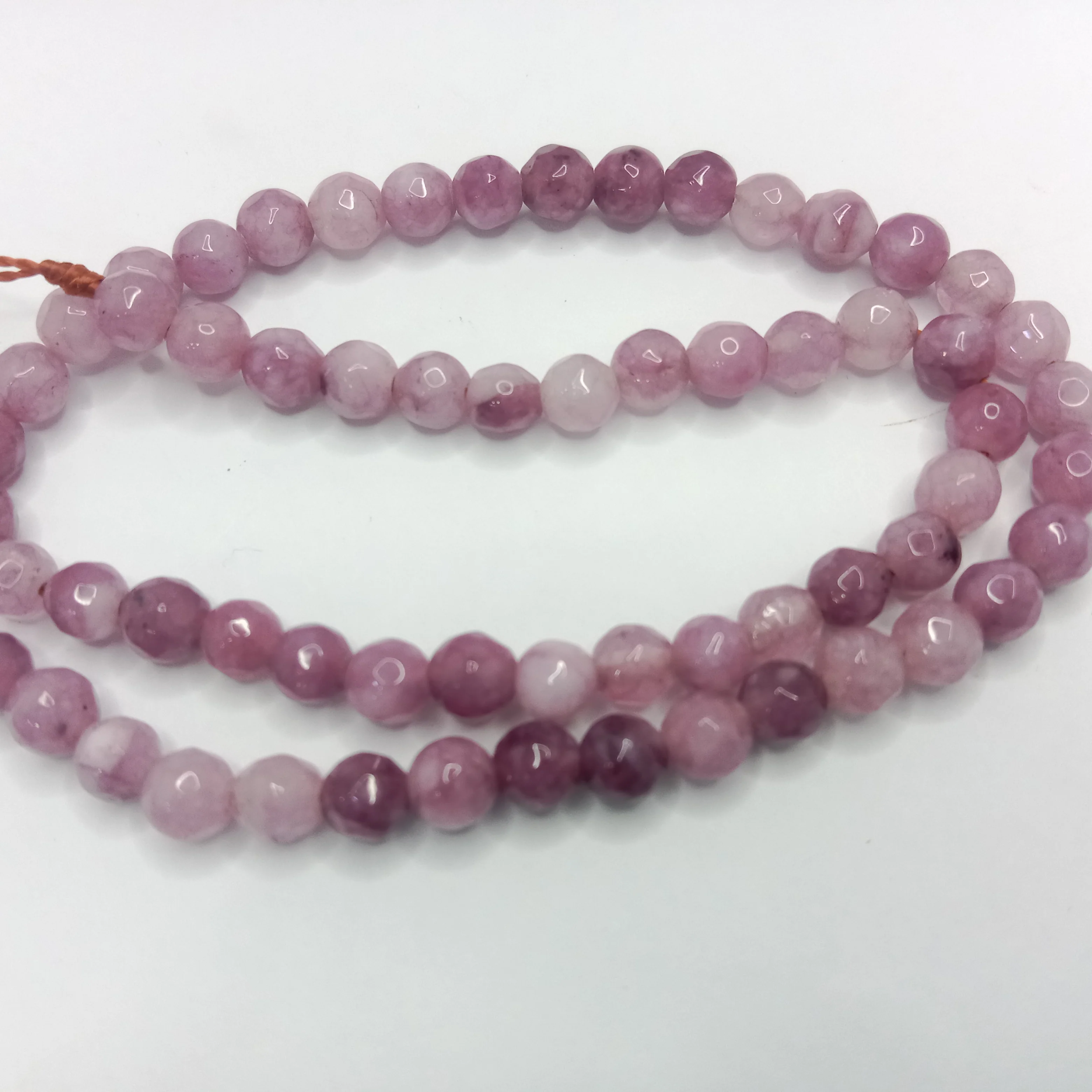 Light shaded purple High Quality agate Round Beads 4mm 1 string