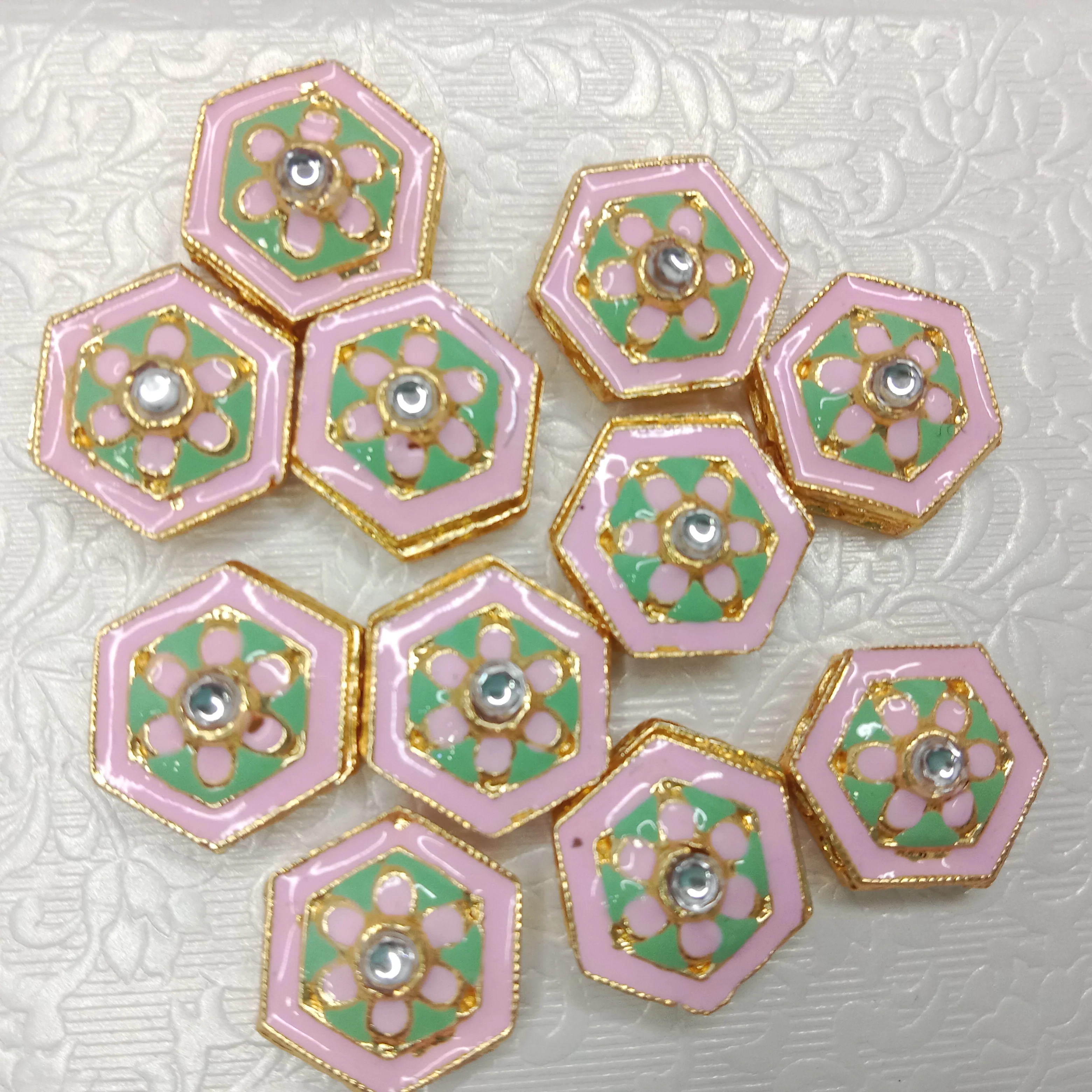 Meenakari kundan connectors 20pcs